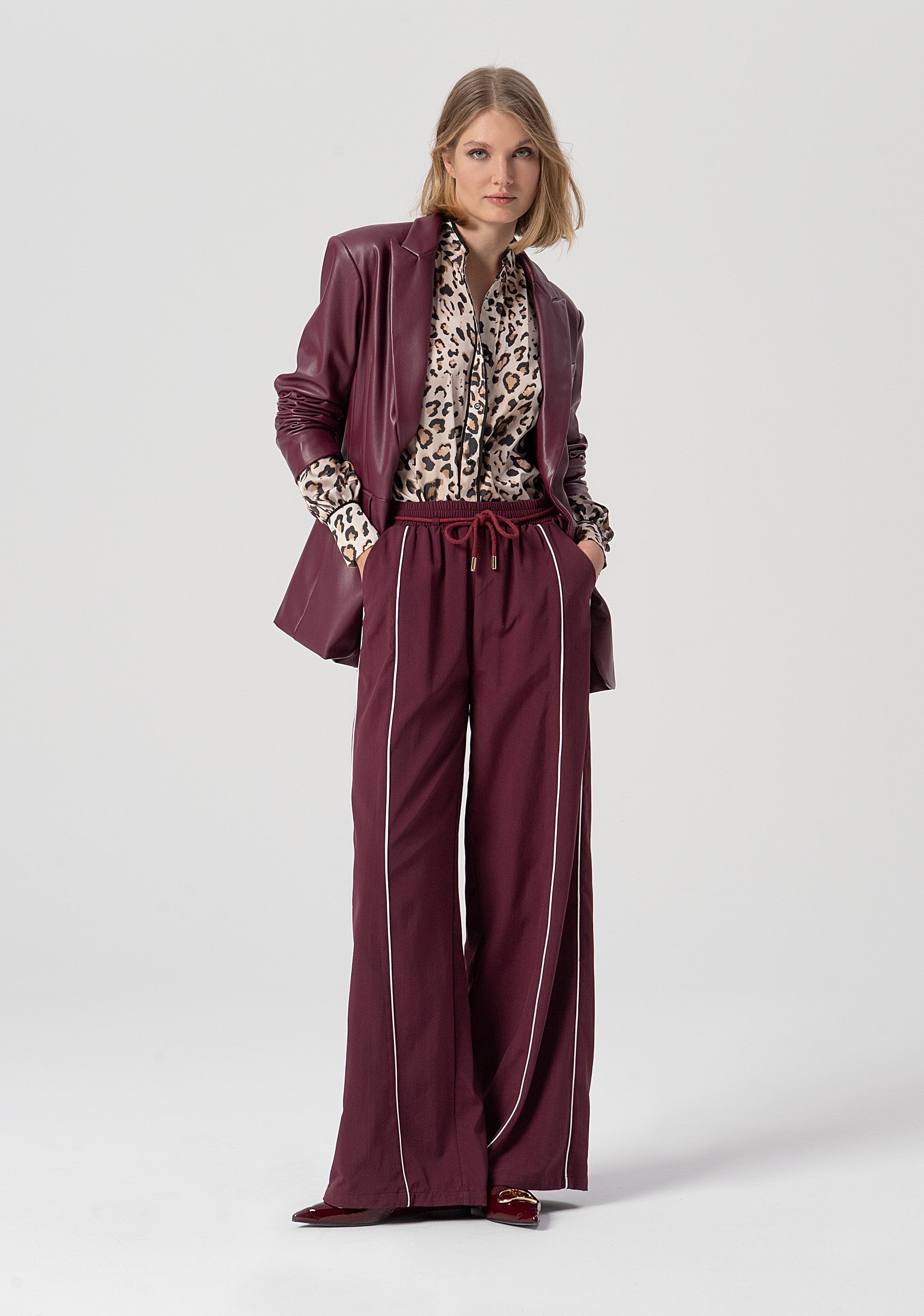 Blouse regular fit with animalier pattern Fracomina FJ25WT1003W41201-C80-4