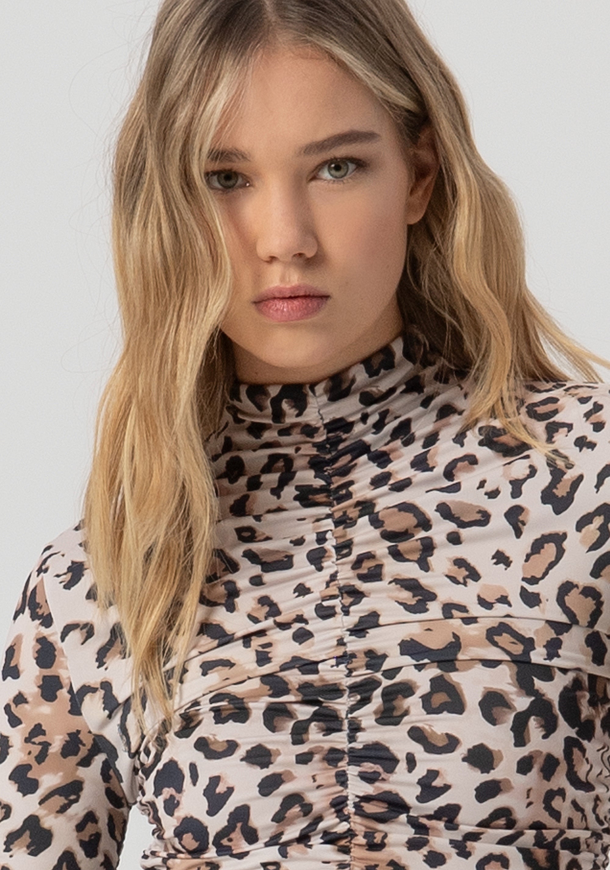 Top tight fit with animalier pattern Fracomina FJ25WT3001J47201-C80-2