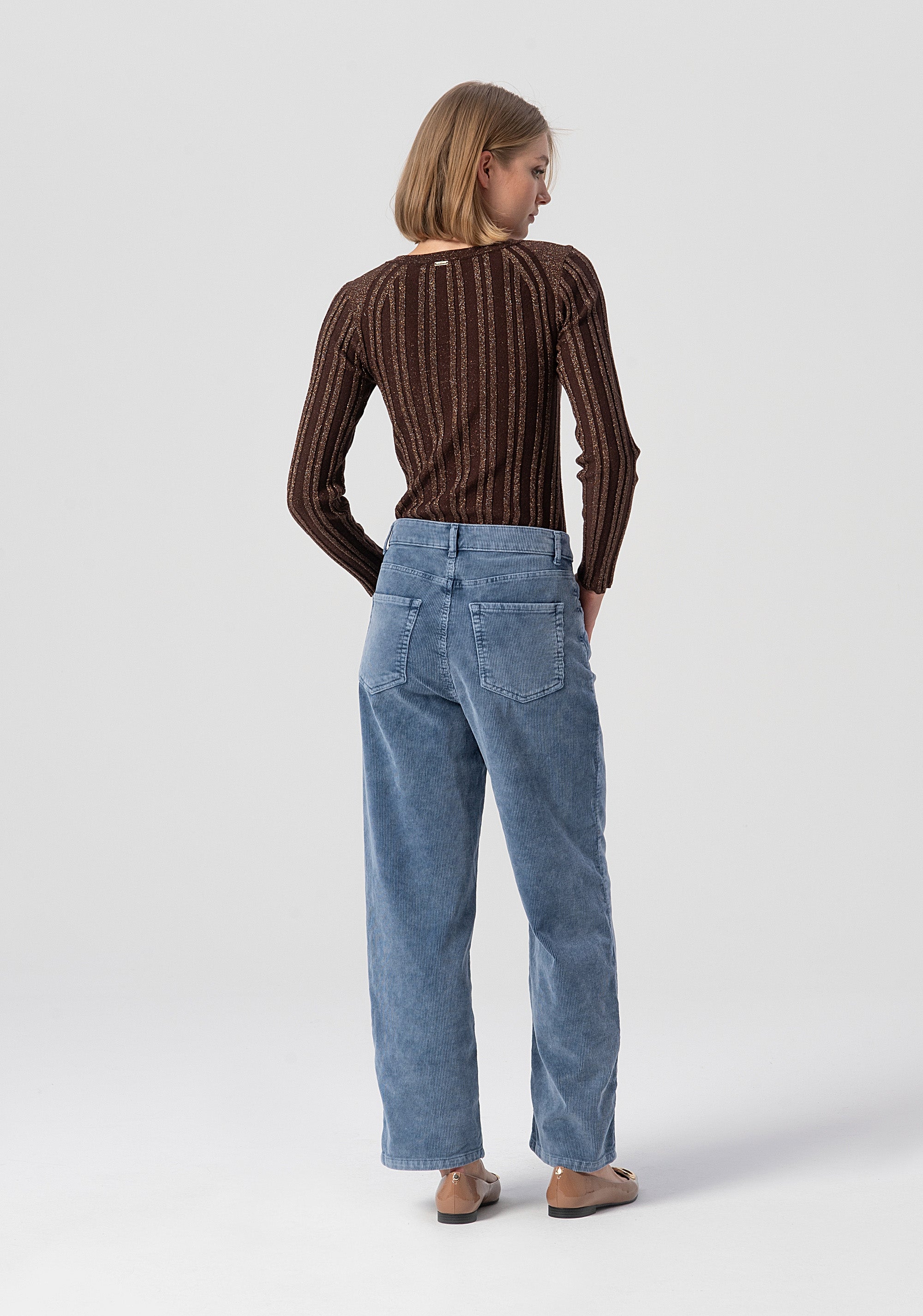 Carrot pant made in velvet Fracomina FJ25WVD004W59601-166-4