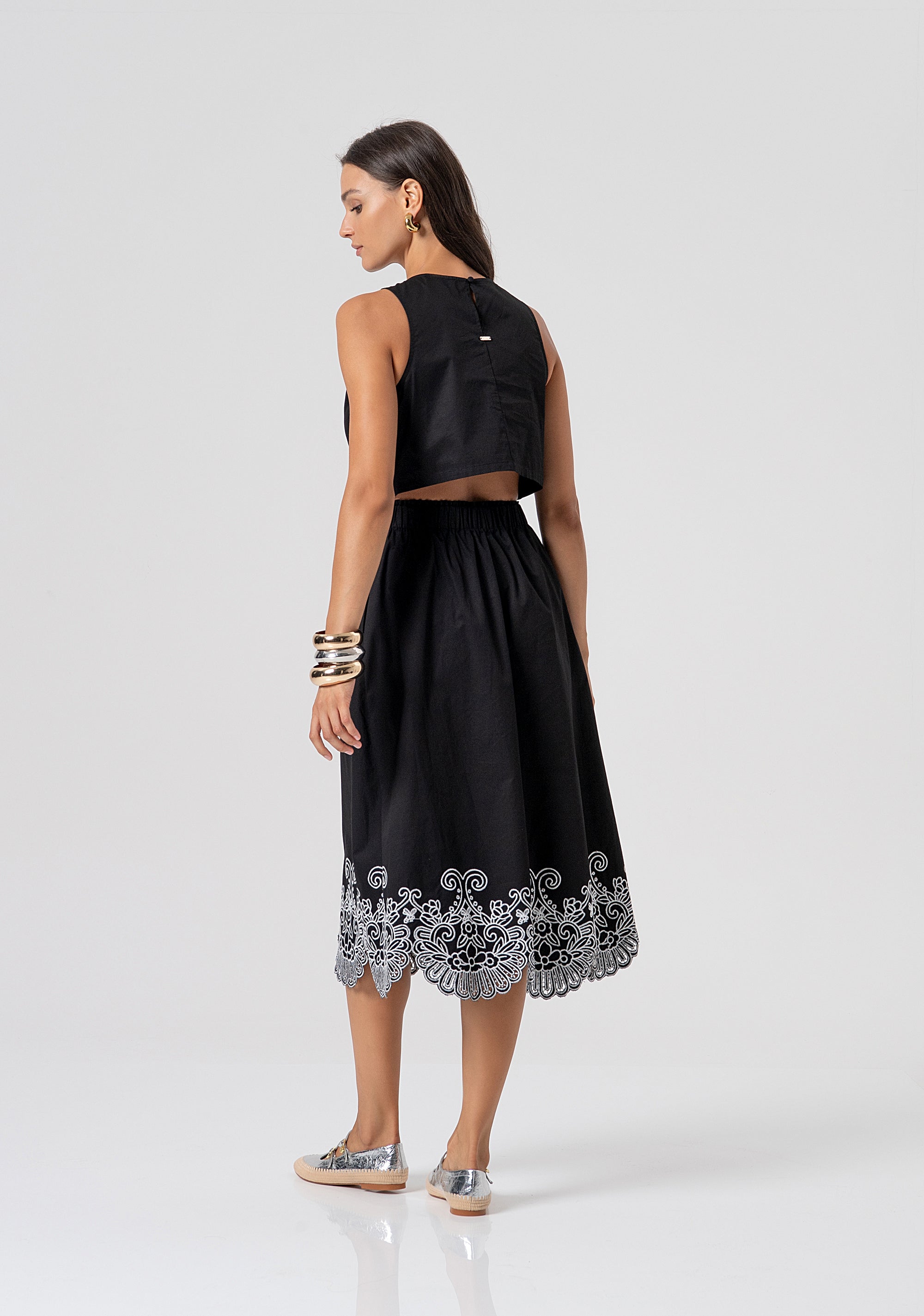 Dress regular fit middle length made in cotton popeline Fracomina FJ26SD2004W400E5-816-3