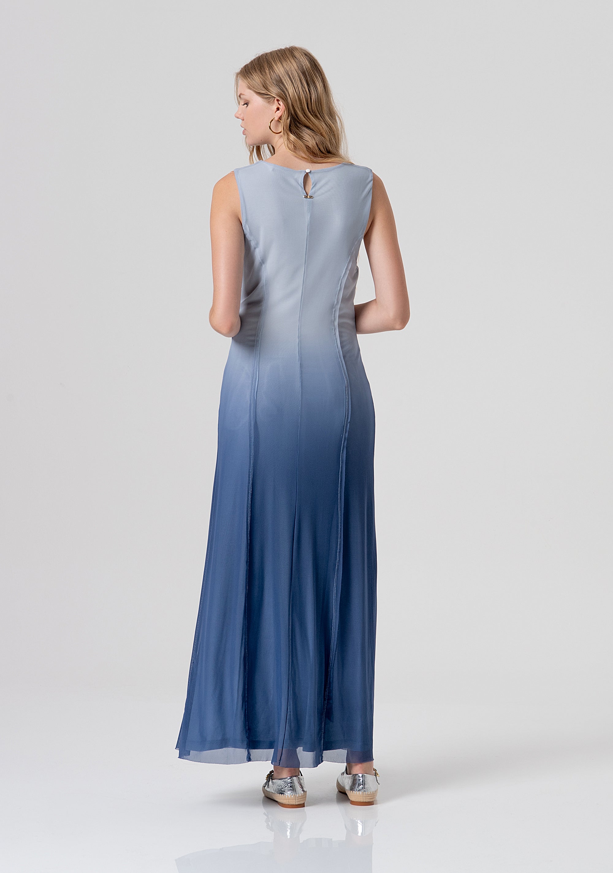 Long dress tight fit with blurred effect Fracomina FJ26SD3003W42401-M43-3