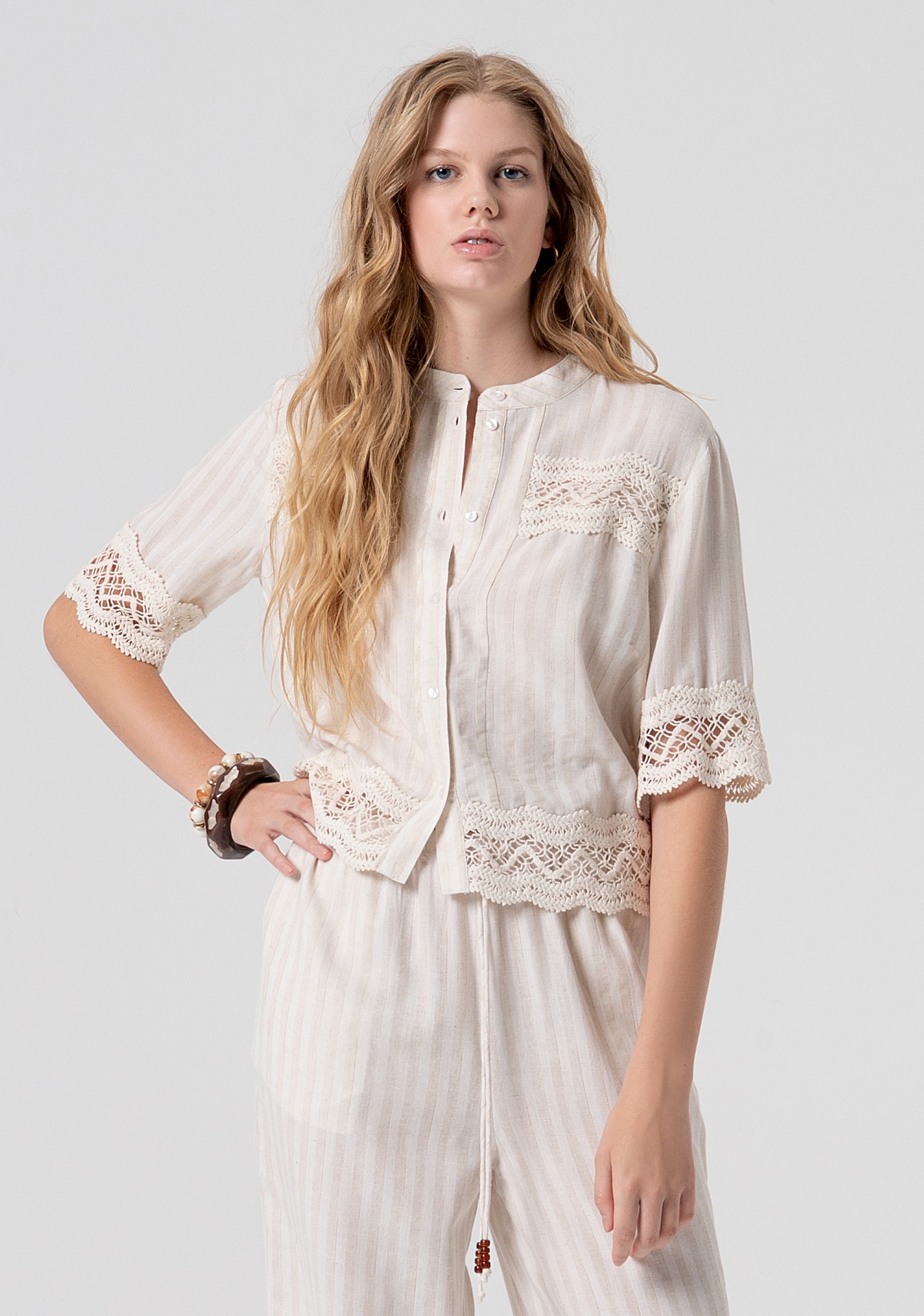 Shirt regular fit made in linen Fracomina FJ26ST6001W839N8-662