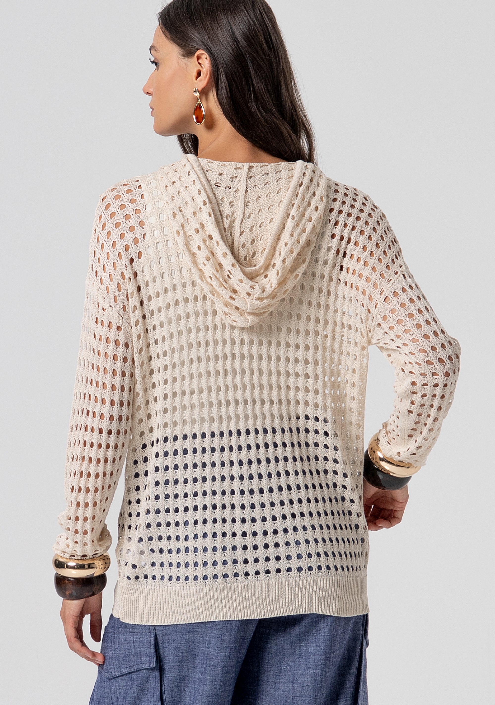 Cardigan regular fit with openwork Fracomina FJ26ST8003K421O7-251-3