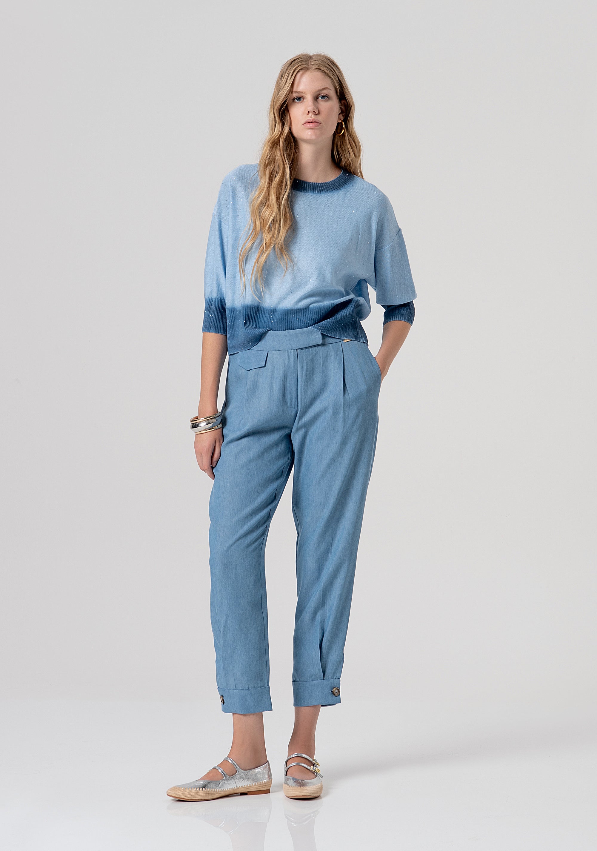 Carrot pant made in lyocell Fracomina FJ26SV4001W78301-175-1