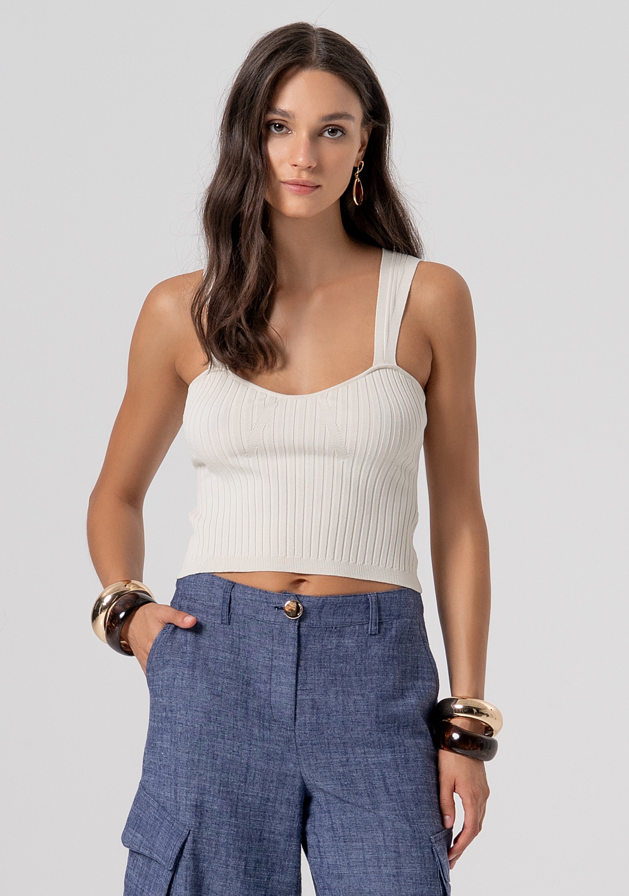 Bermuda cargo made in linen Fracomina FJ26SVC001W84301-064-2