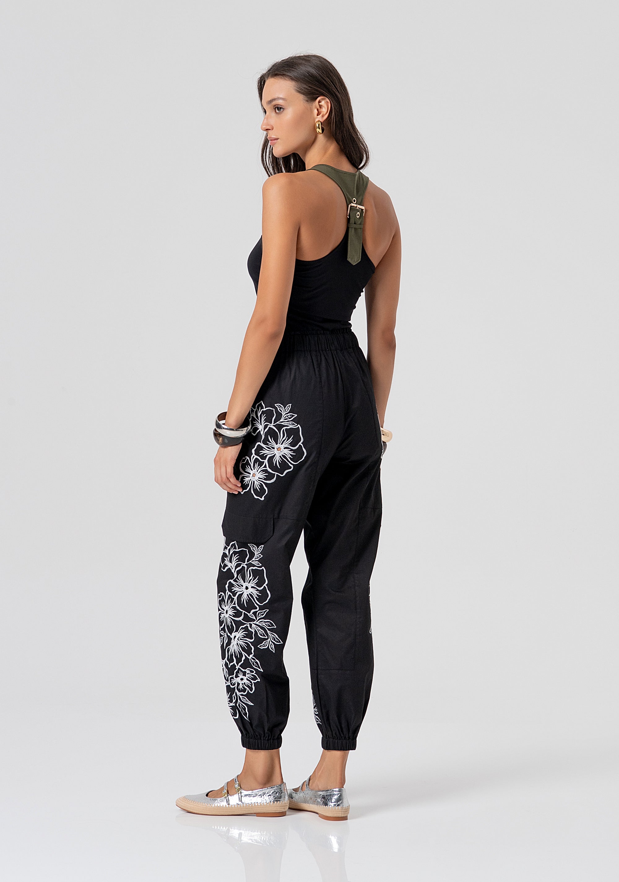 Jogger pant regular fit made in cotton popeline Fracomina FJ26SVC002W400E5-816-3