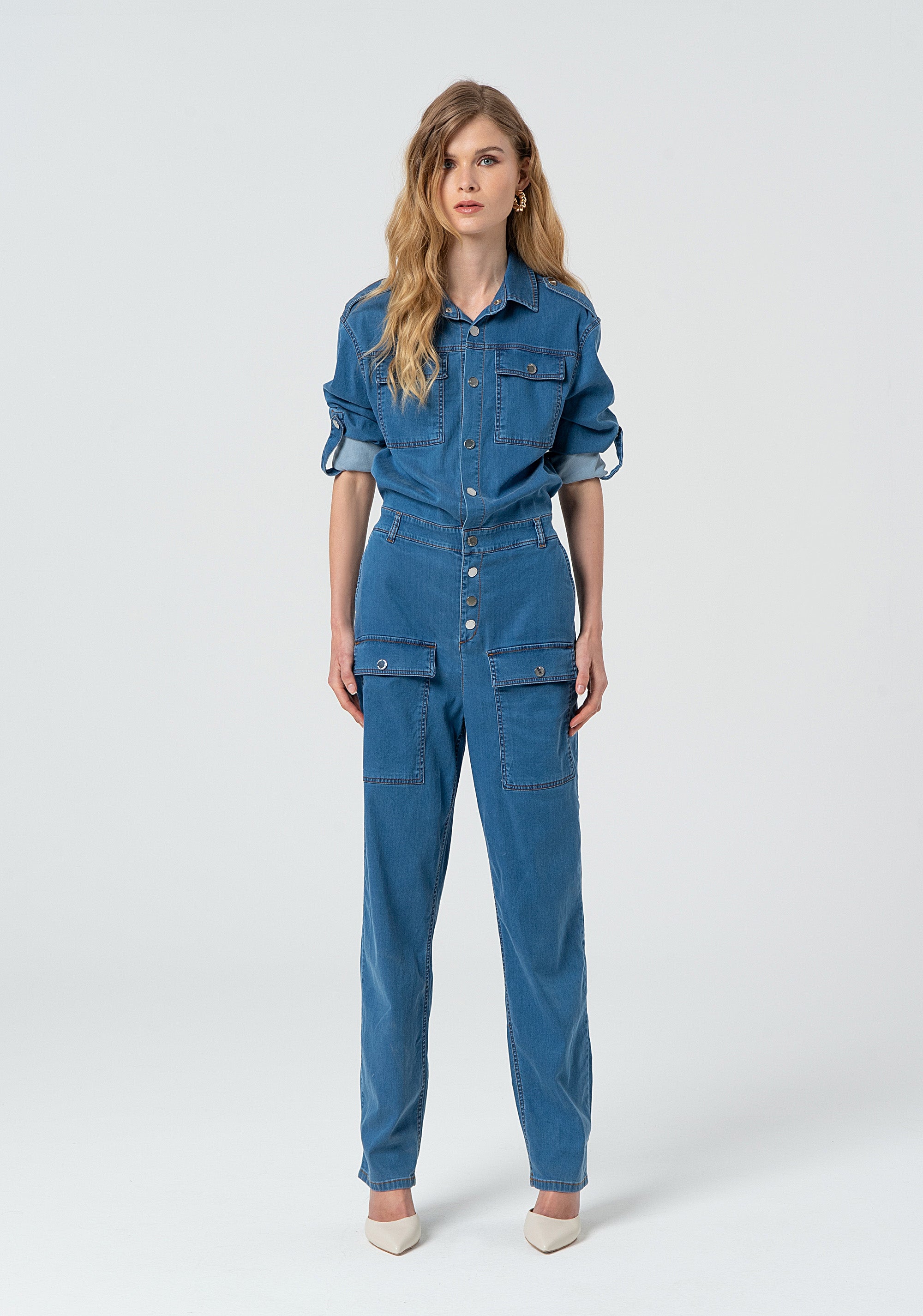 Overall regular fit made in denim with middle wash Fracomina FP25SO2003D46302-258-1