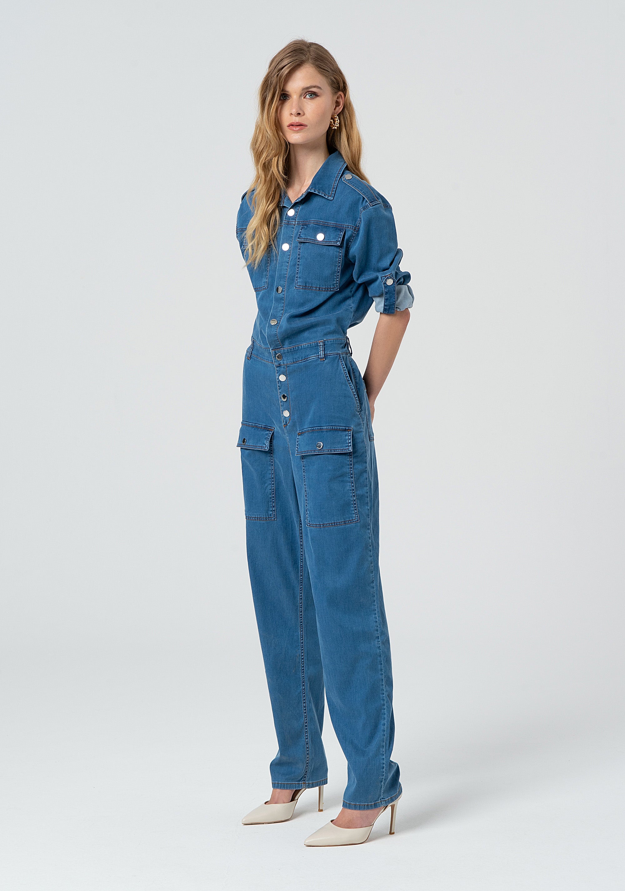 Overall regular fit made in denim with middle wash Fracomina FP25SO2003D46302-258-3