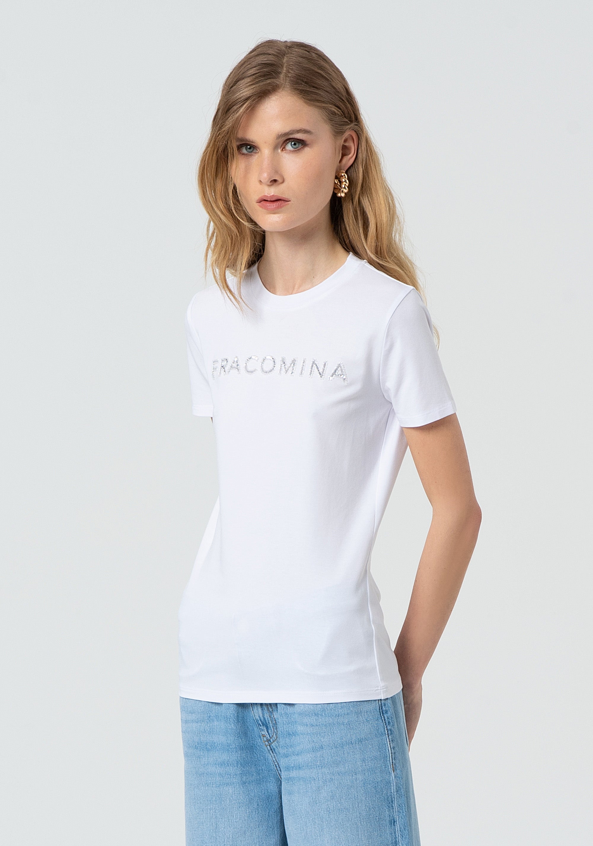 T-shirt slim fit made in jersey Fracomina FP25ST3011J449N5-3