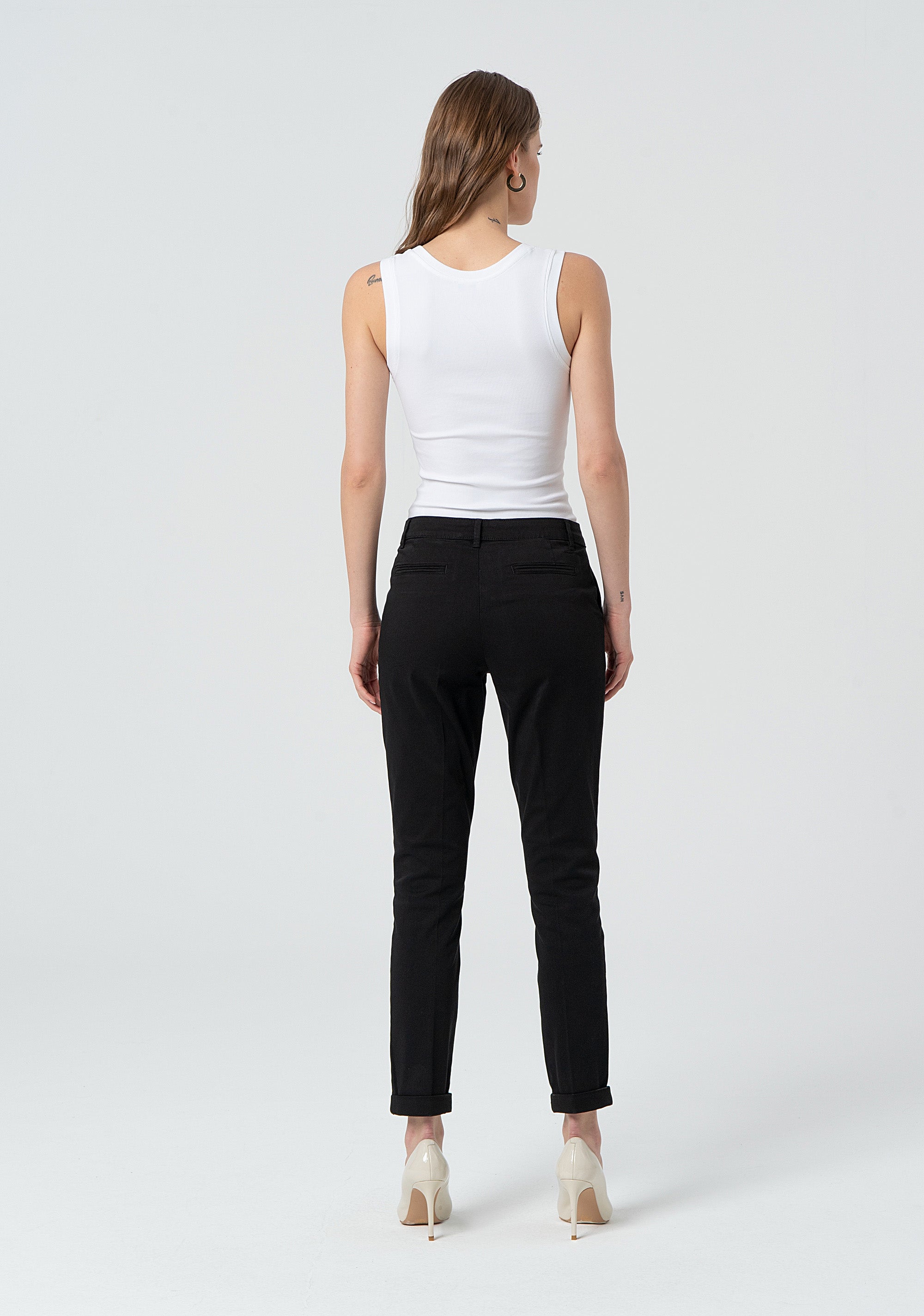 Pant regular fit made in satin Fracomina FP25SV4001W72001-053-4