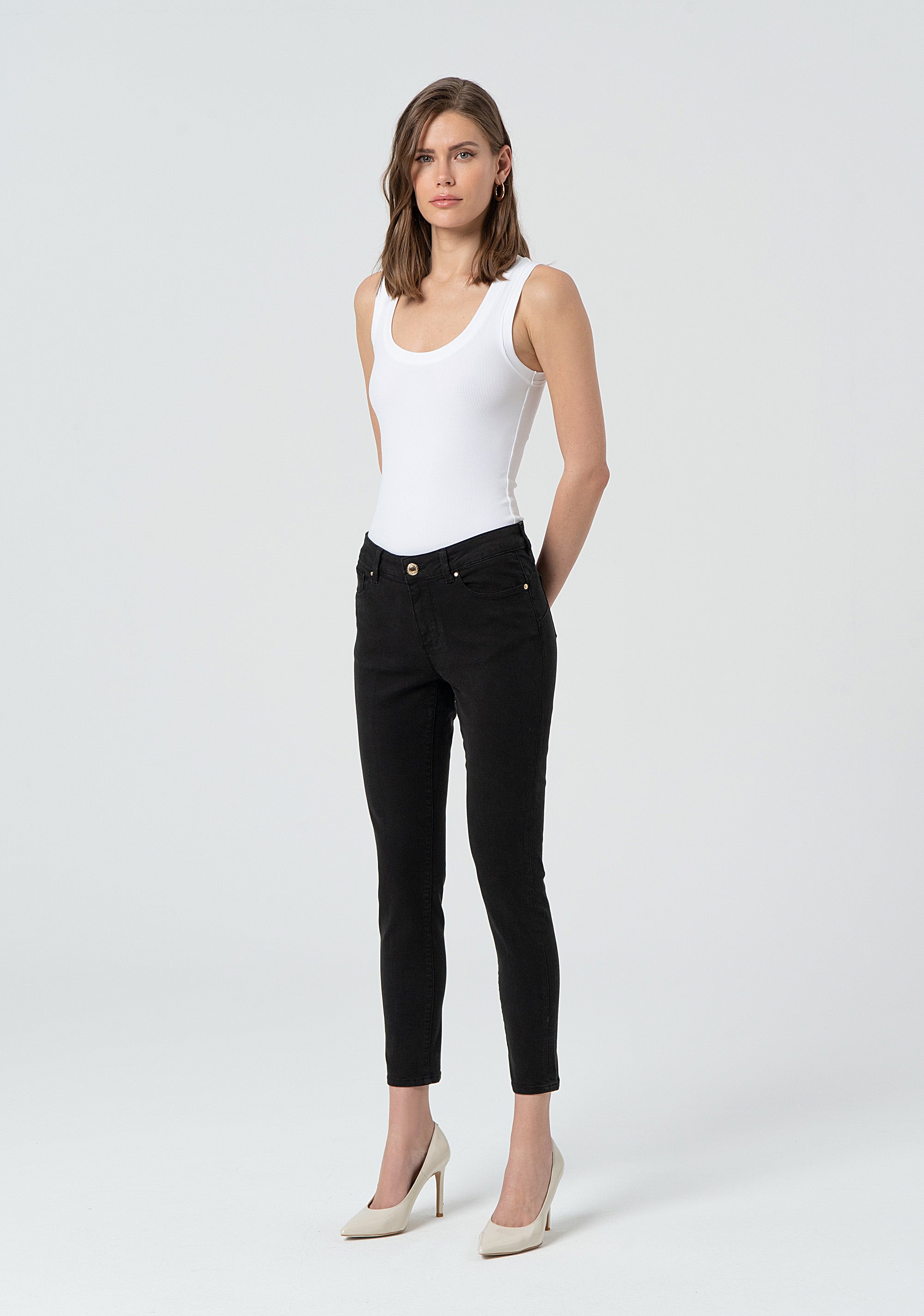 Pant slim fit with push-up effect made in bull Fracomina FP25SV8000W61501-053-3