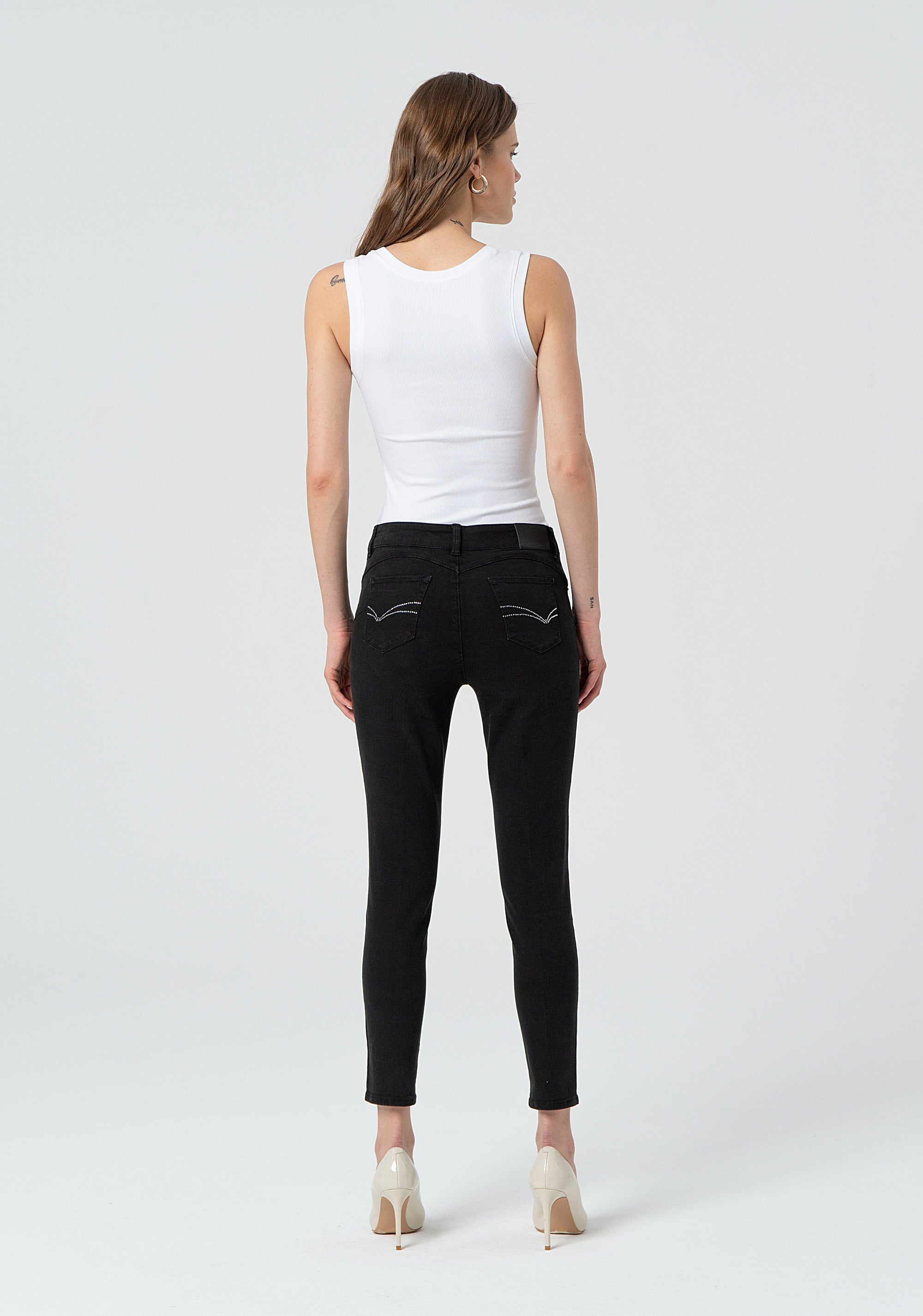 Pant slim fit with push-up effect made in bull Fracomina FP25SV8000W61501-053-4