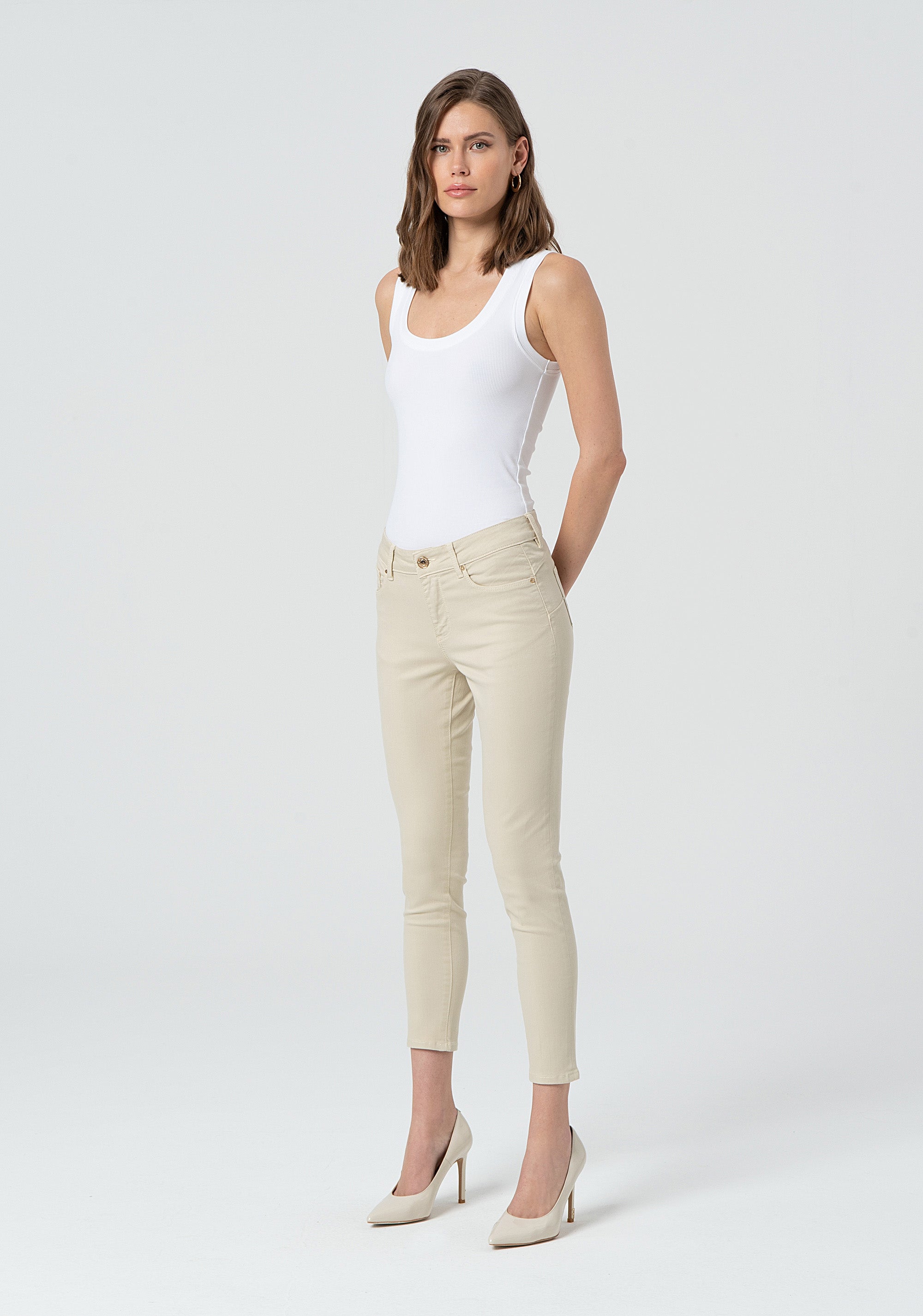 Pant slim fit with push-up effect made in bull Fracomina FP25SV8000W61501-251-3