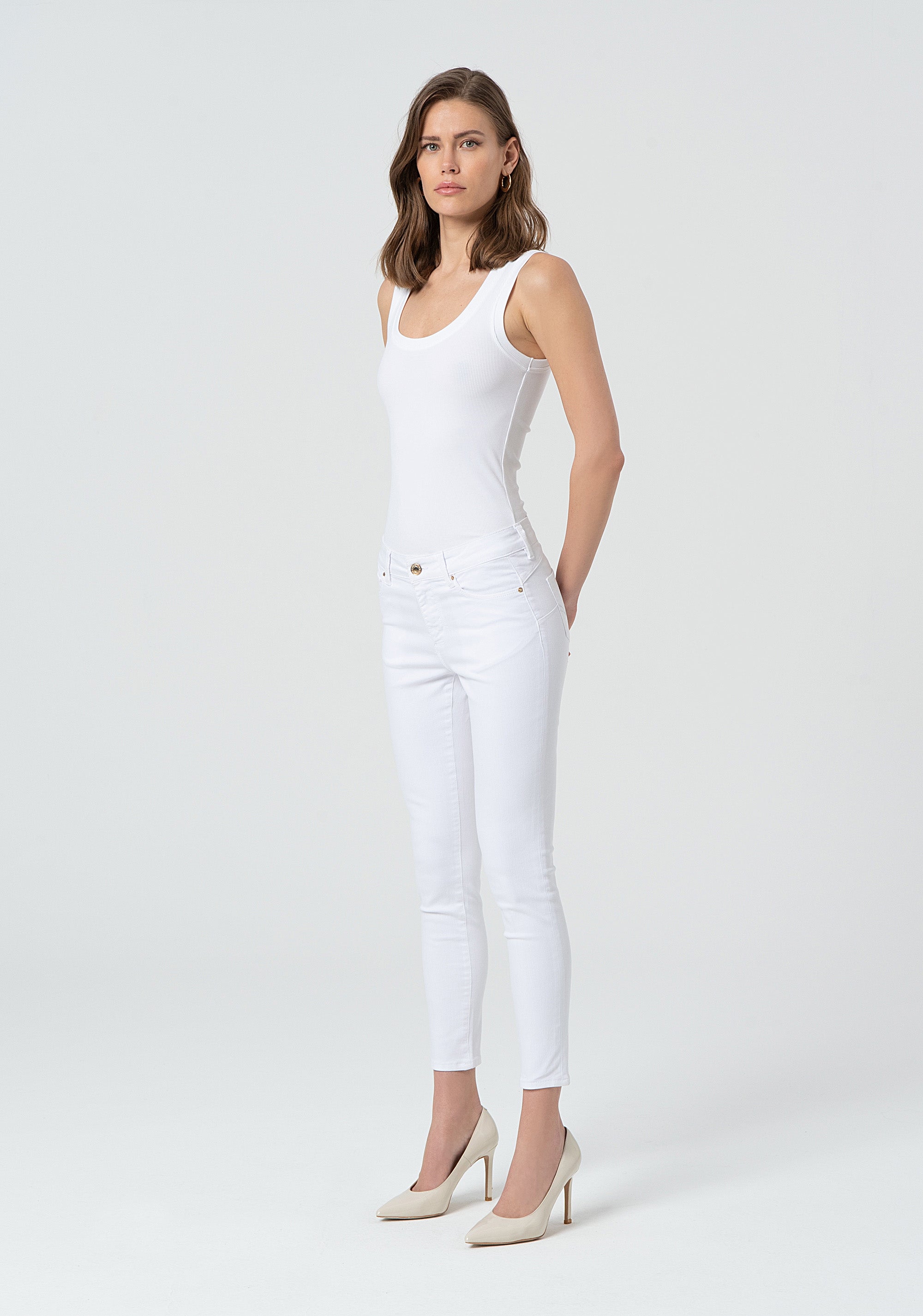 Pant slim fit with push-up effect made in bull Fracomina FP25SV8000W61501-278-3