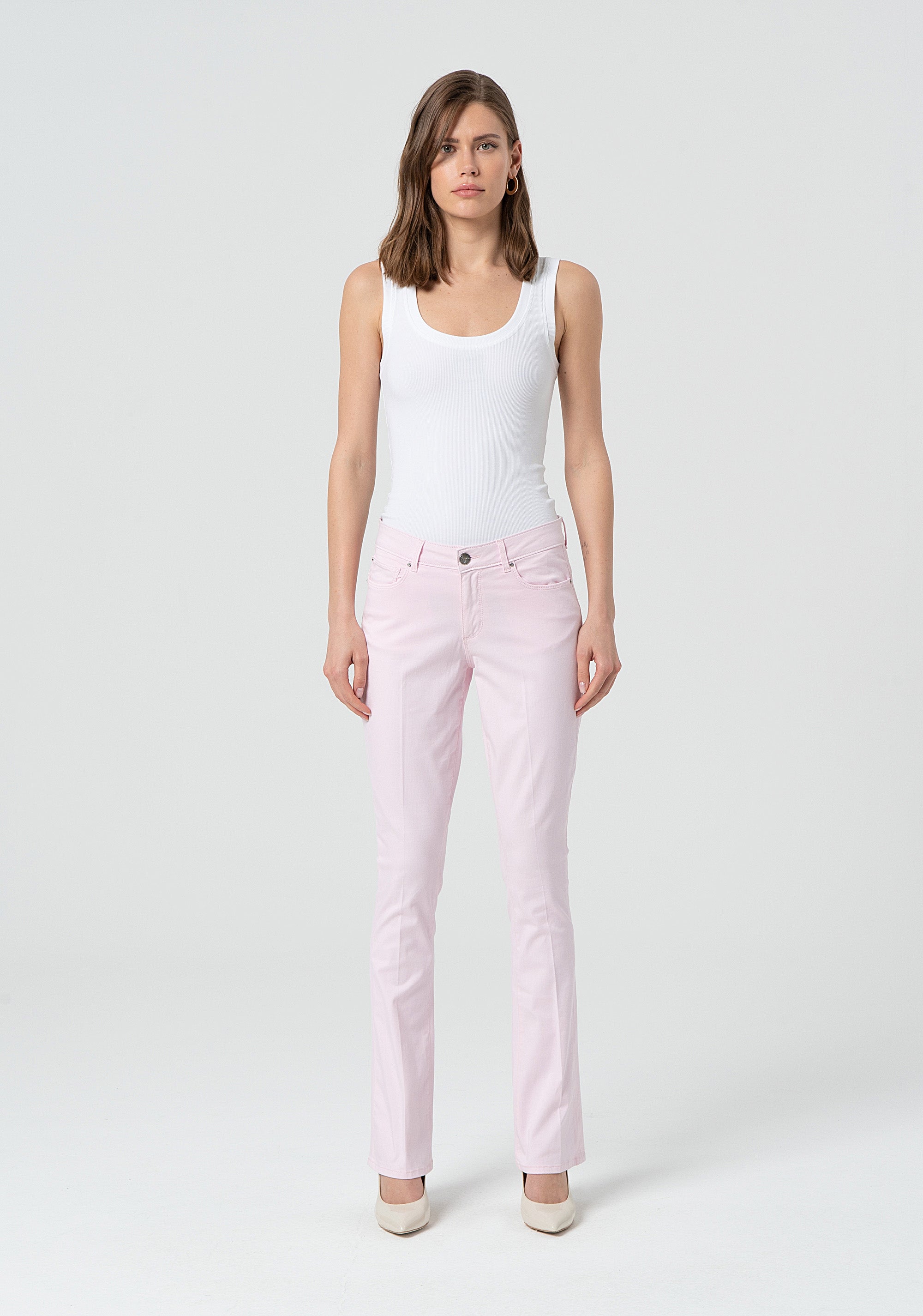 Pant bootcut with push-up effect made stretch satin Fracomina FP25SV8020W72001-238-1