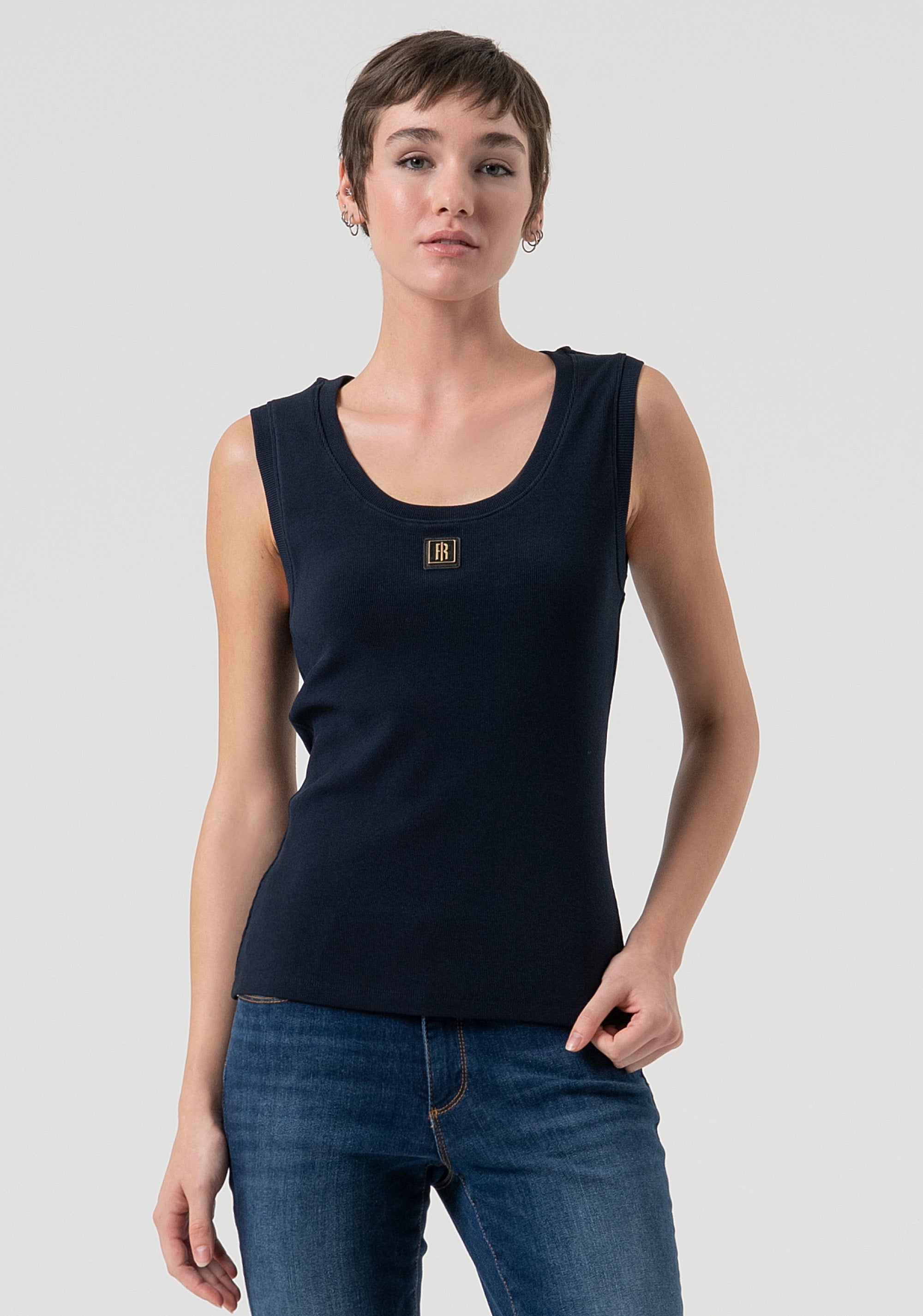 Tank top made in cotton jersey Fracomina FP25WT2001J40101-117-1