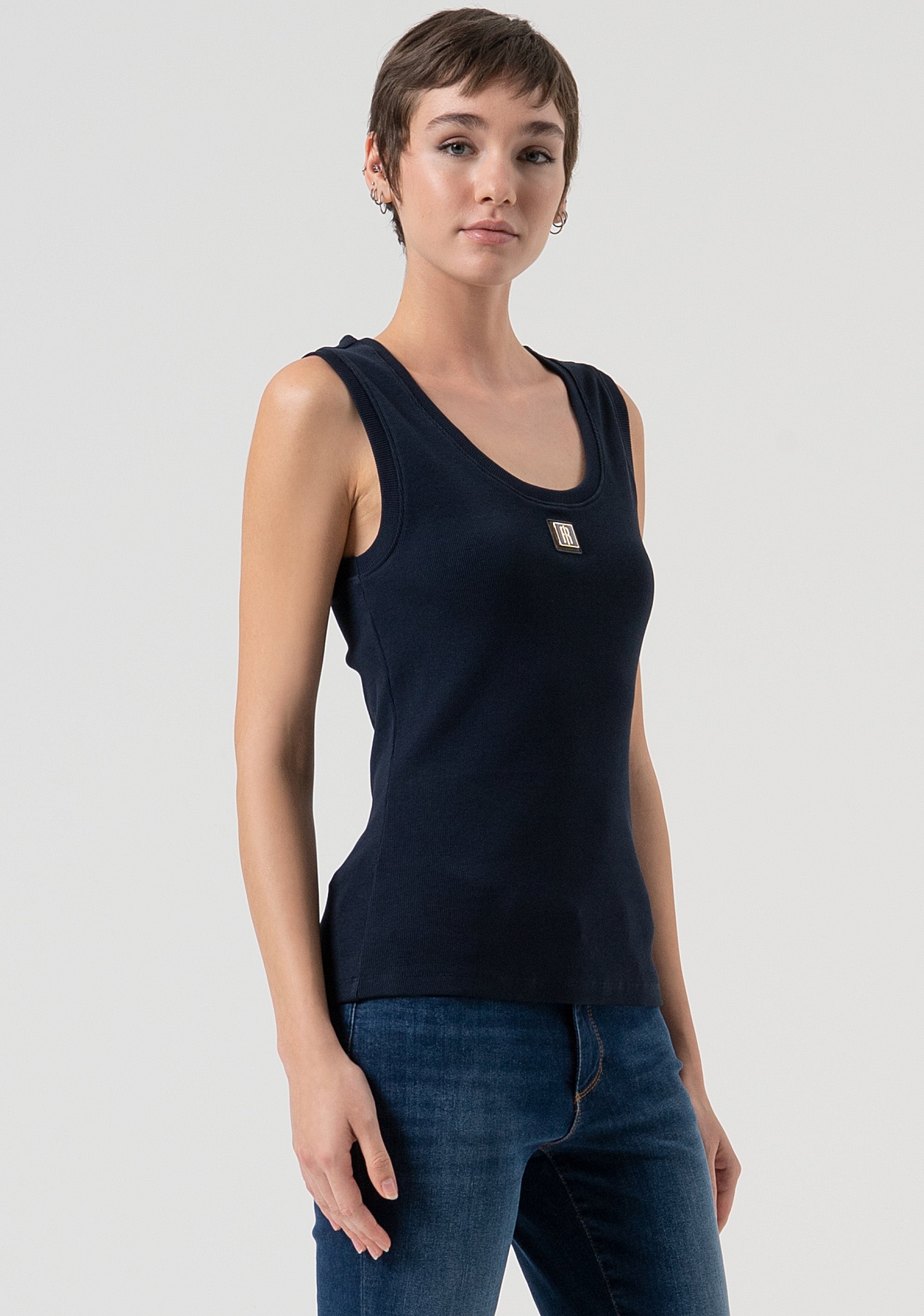 Tank top made in cotton jersey Fracomina FP25WT2001J40101-117-3