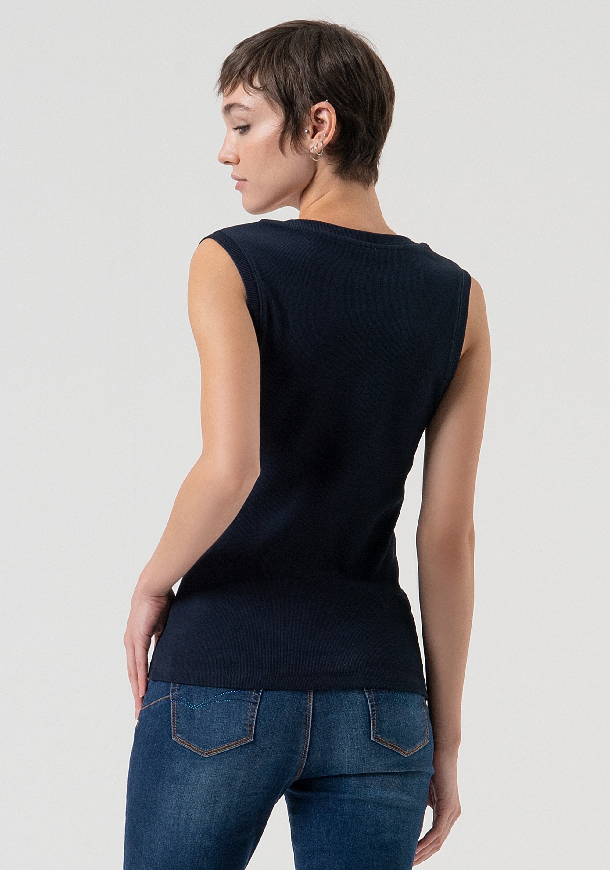 Tank top made in cotton jersey Fracomina FP25WT2001J40101-117-4