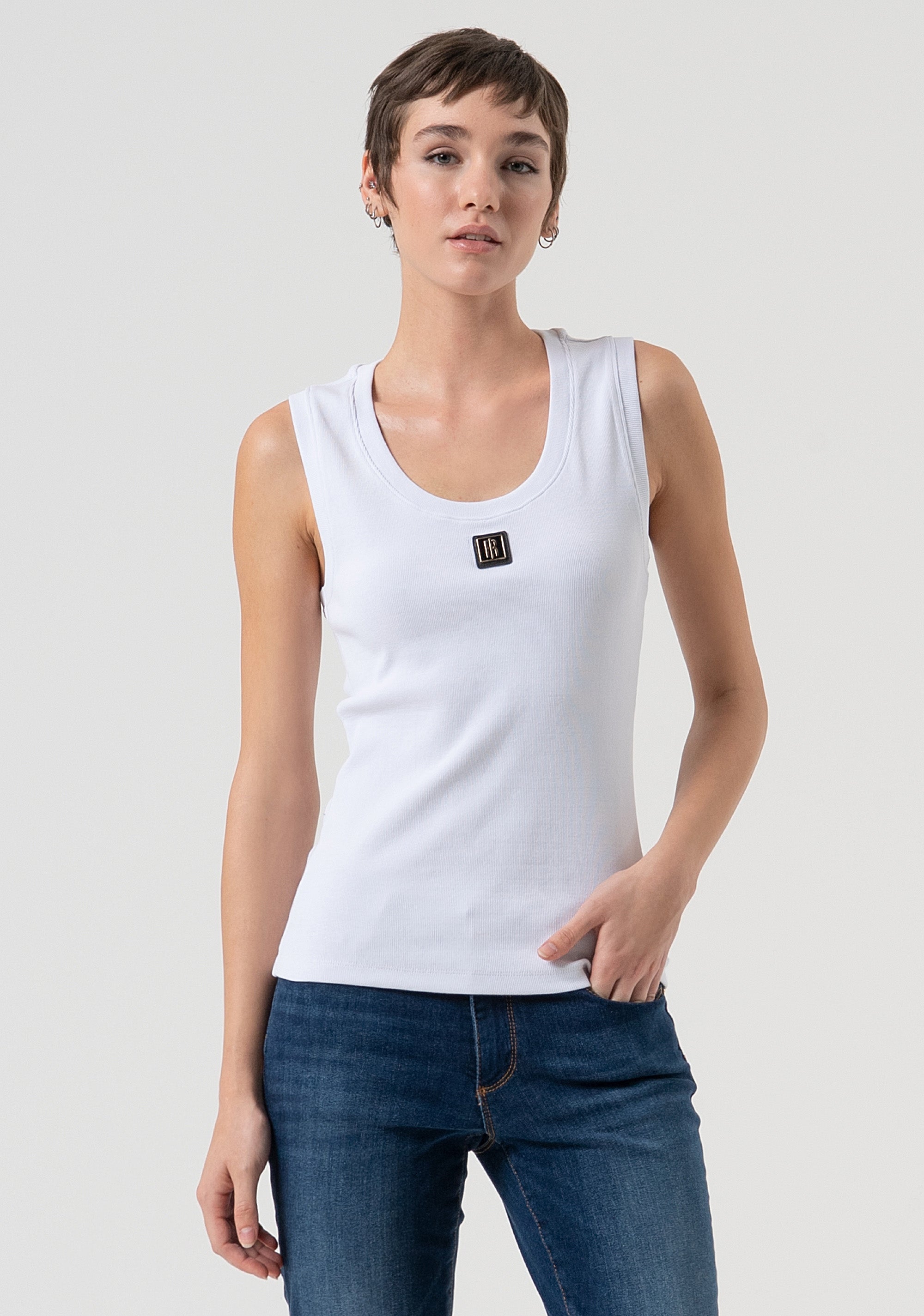 Tank top made in cotton jersey Fracomina FP25WT2001J40101-278-1