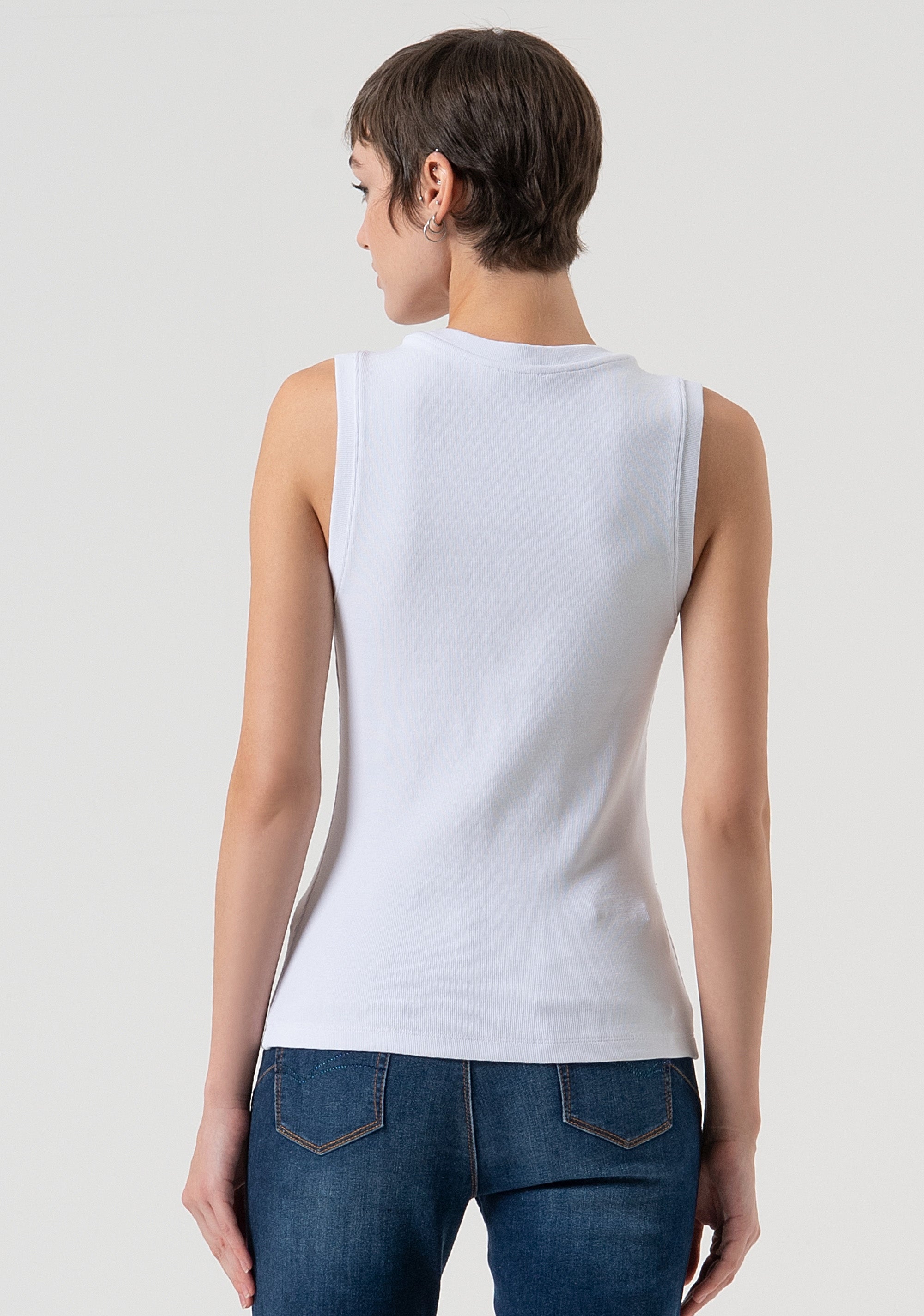 Tank top made in cotton jersey Fracomina FP25WT2001J40101-278-4