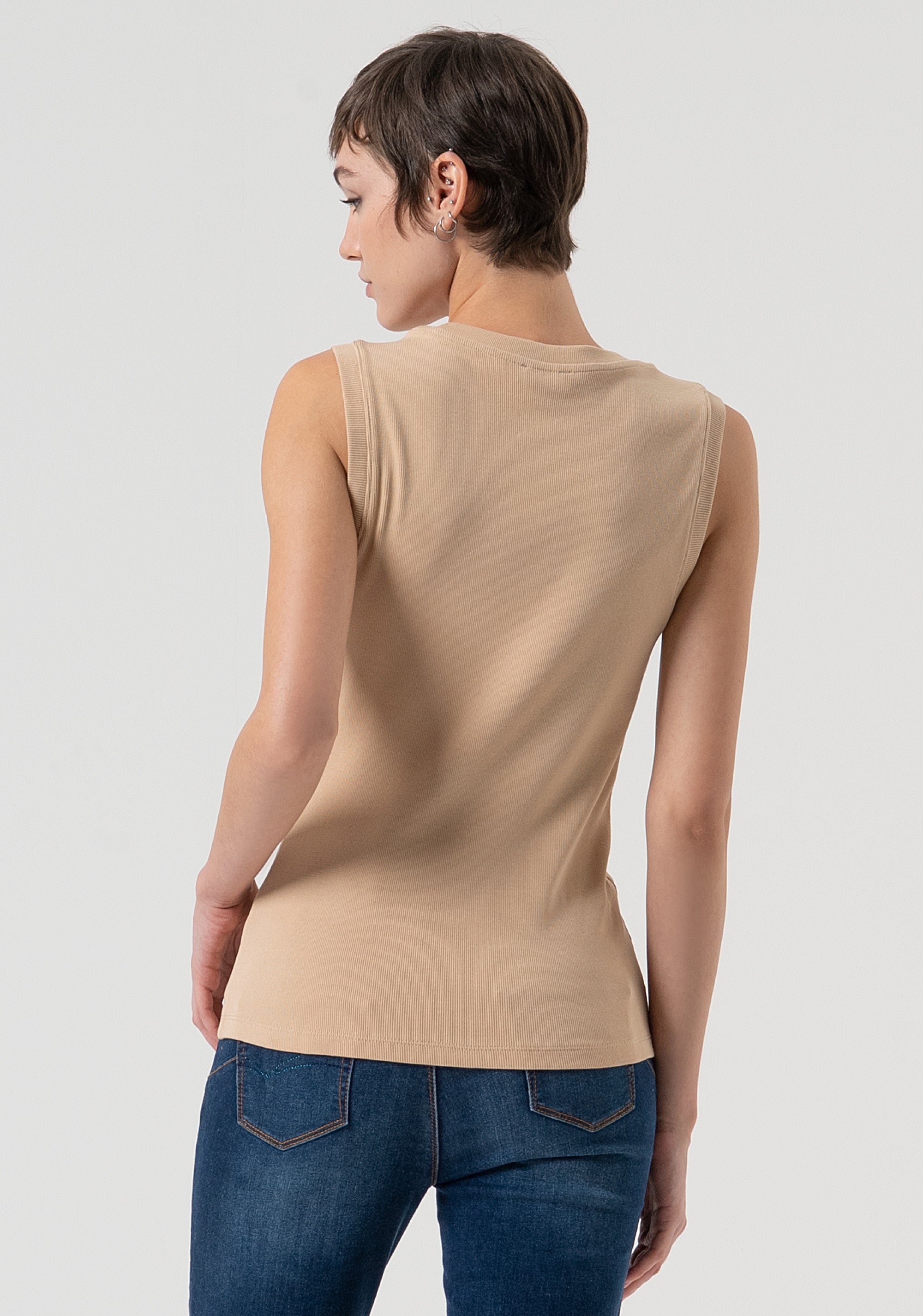 Tank top made in cotton jersey Fracomina FP25WT2001J40101-L20-4