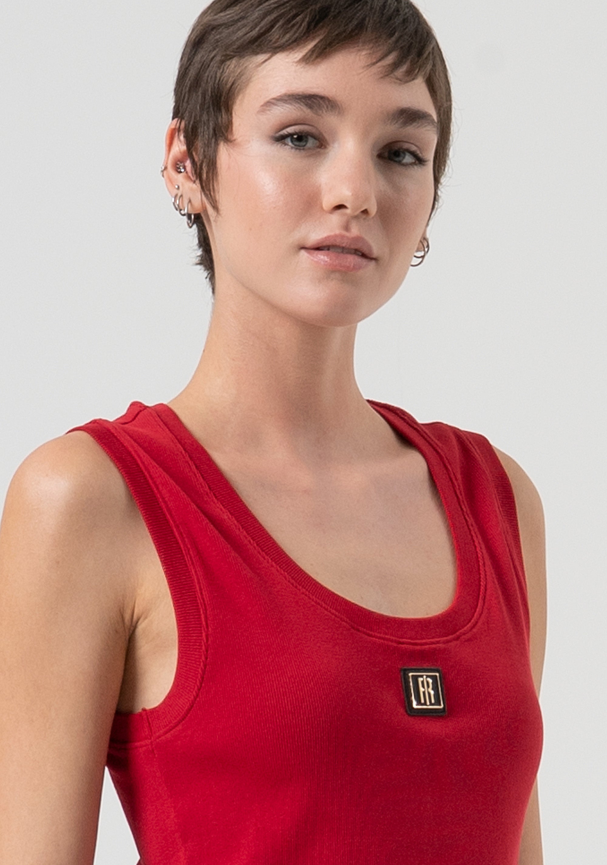 Tank top made in cotton jersey Fracomina FP25WT2001J40101-T51-2