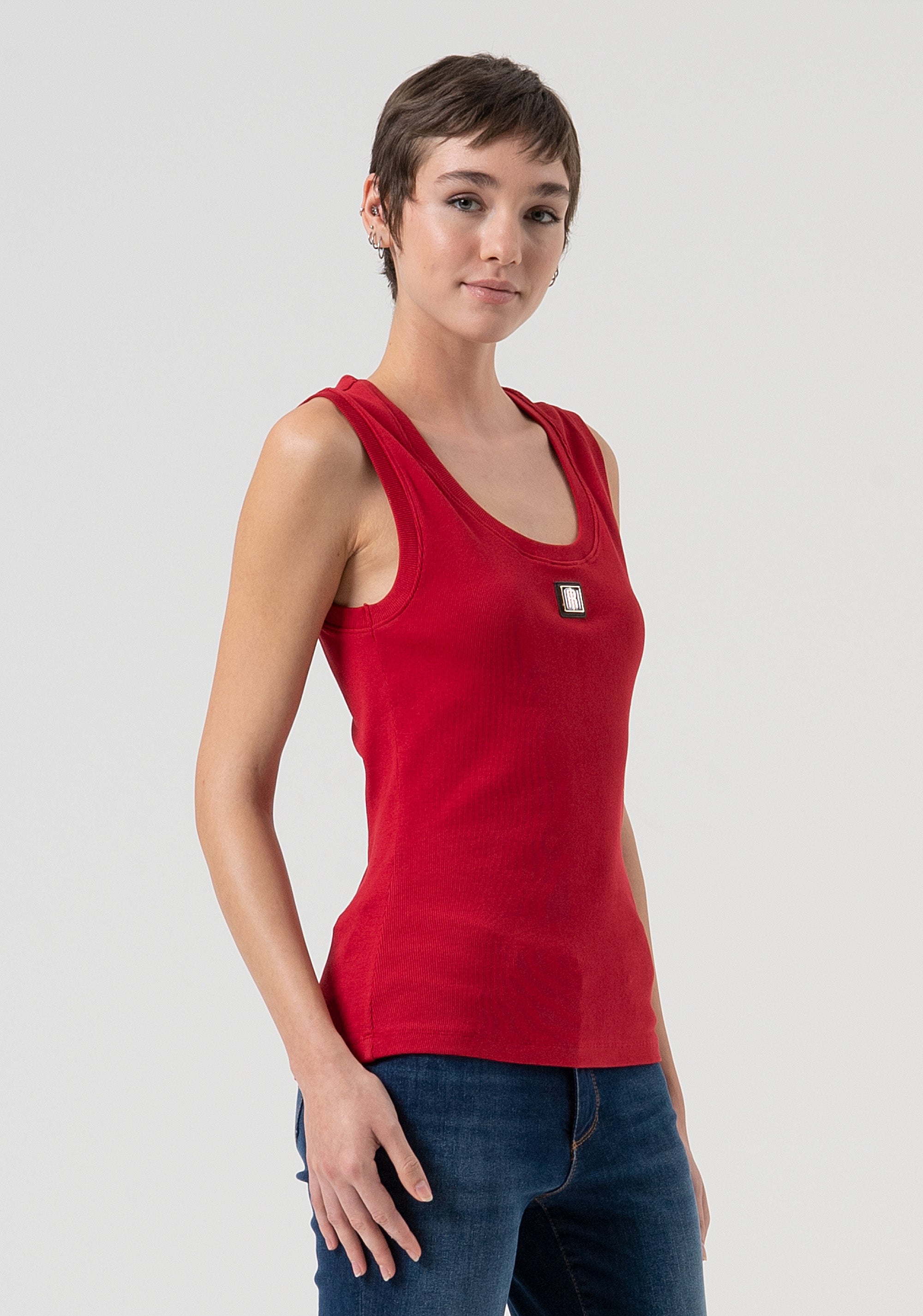 Tank top made in cotton jersey Fracomina FP25WT2001J40101-T51-3