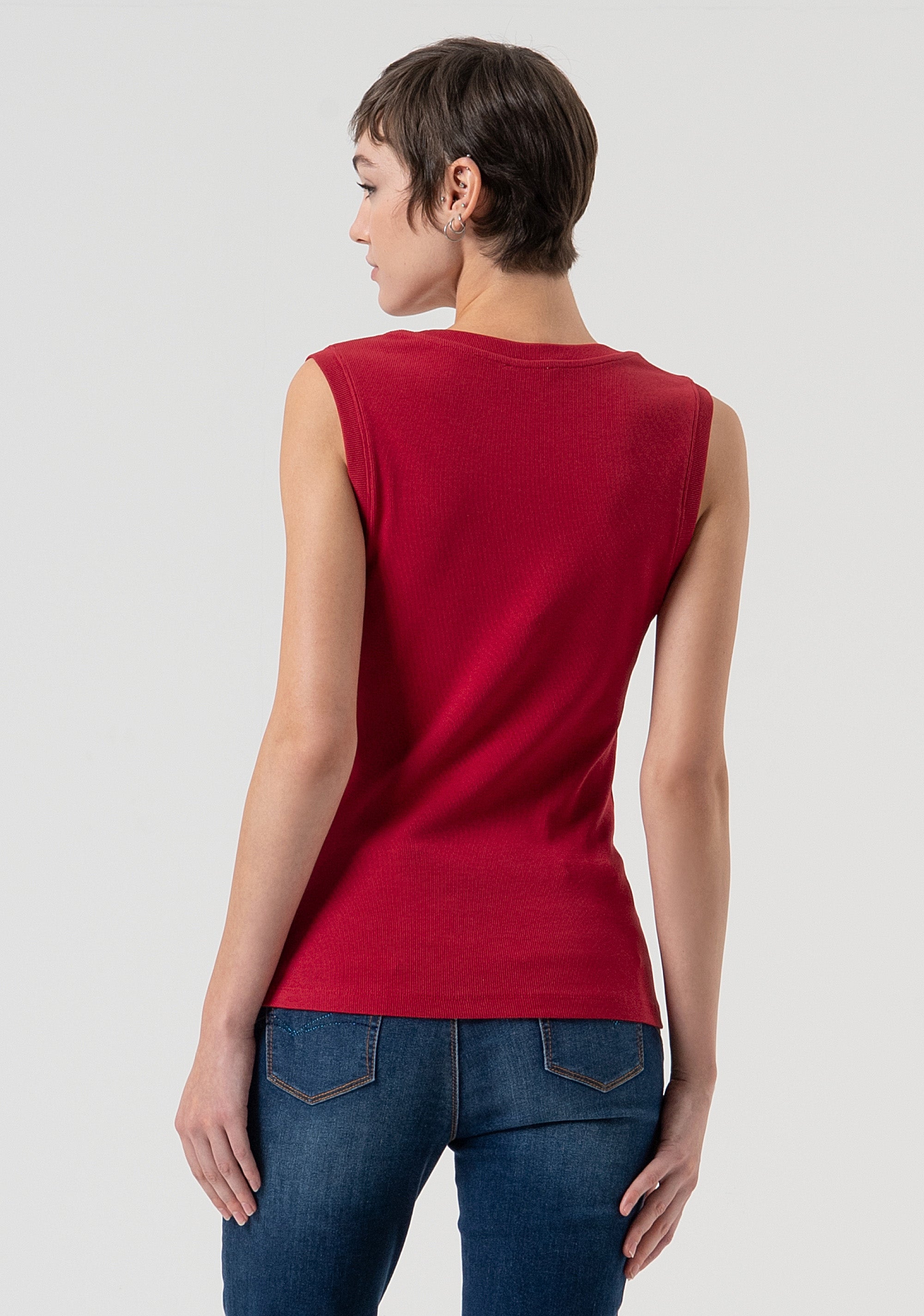 Tank top made in cotton jersey Fracomina FP25WT2001J40101-T51-4