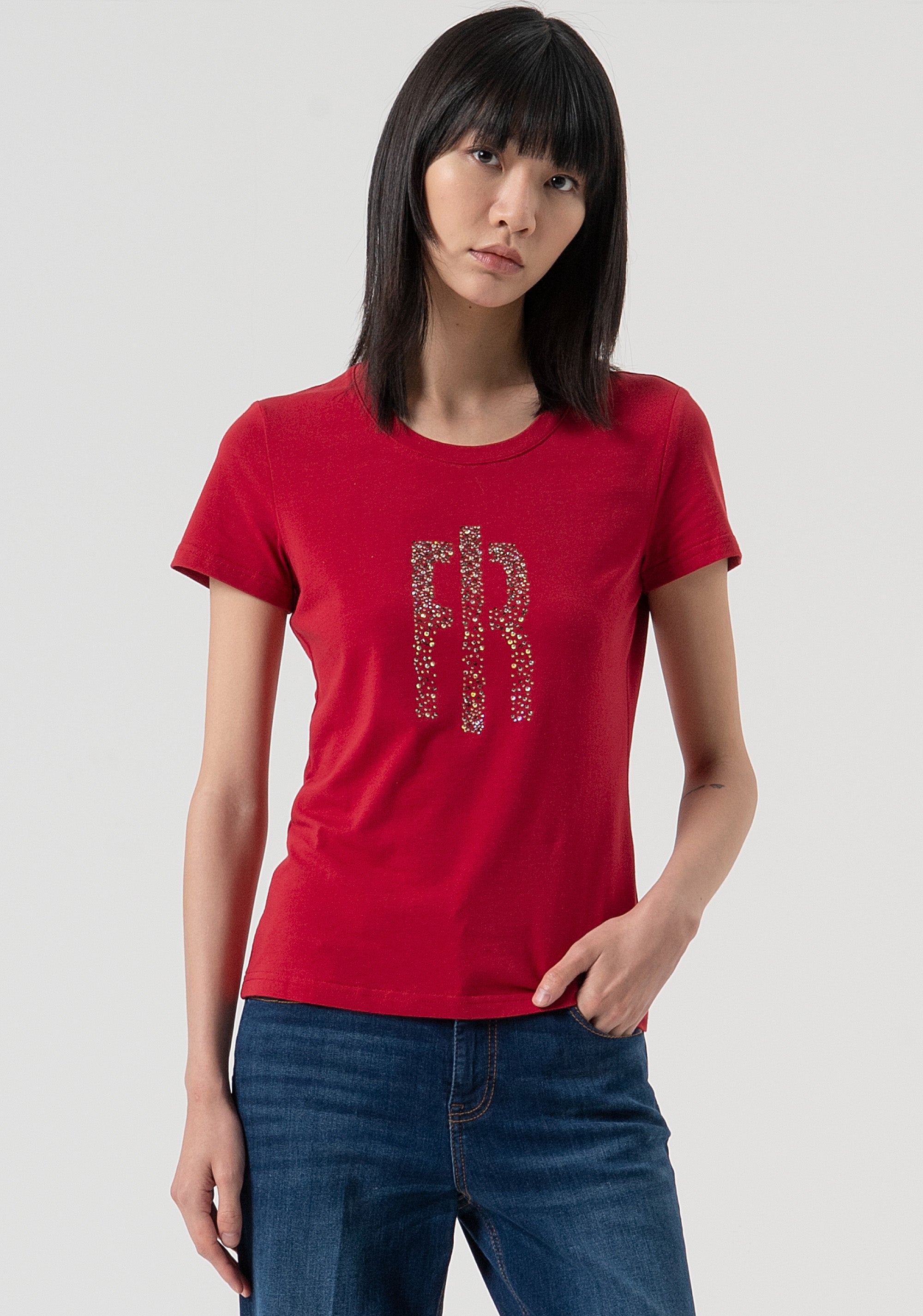 T-shirt slim fit made in cotton jersey Fracomina FP25WT3002J401N5-T51-1