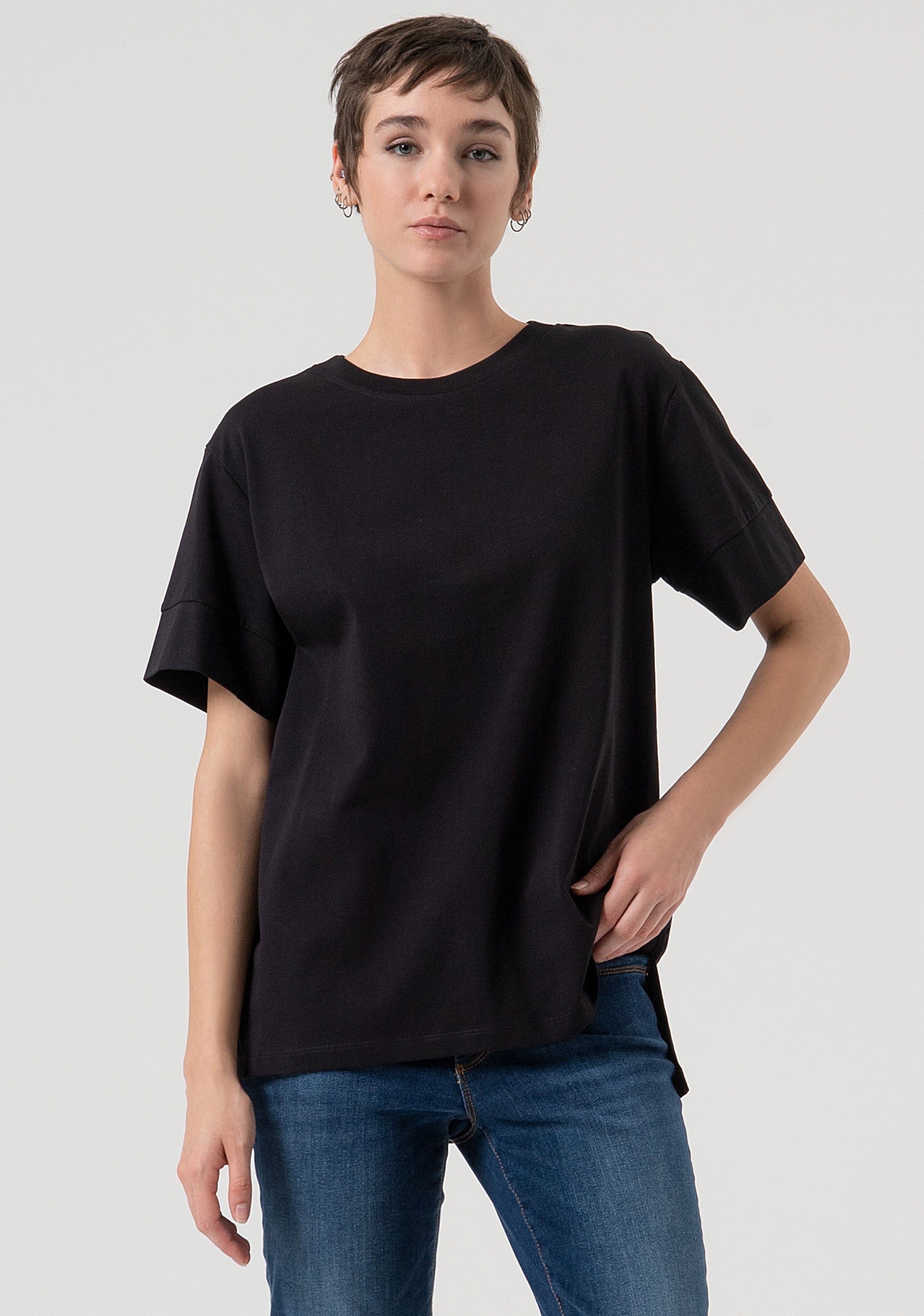 T-shirt loose fit made in cotton Fracomina FP25WT3057J40101-053-1
