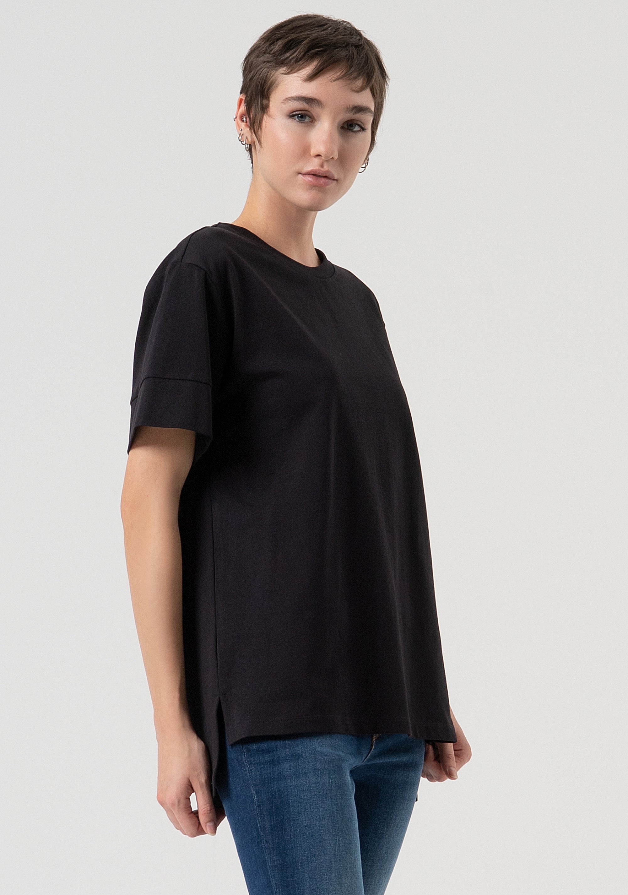 T-shirt loose fit made in cotton Fracomina FP25WT3057J40101-053-2