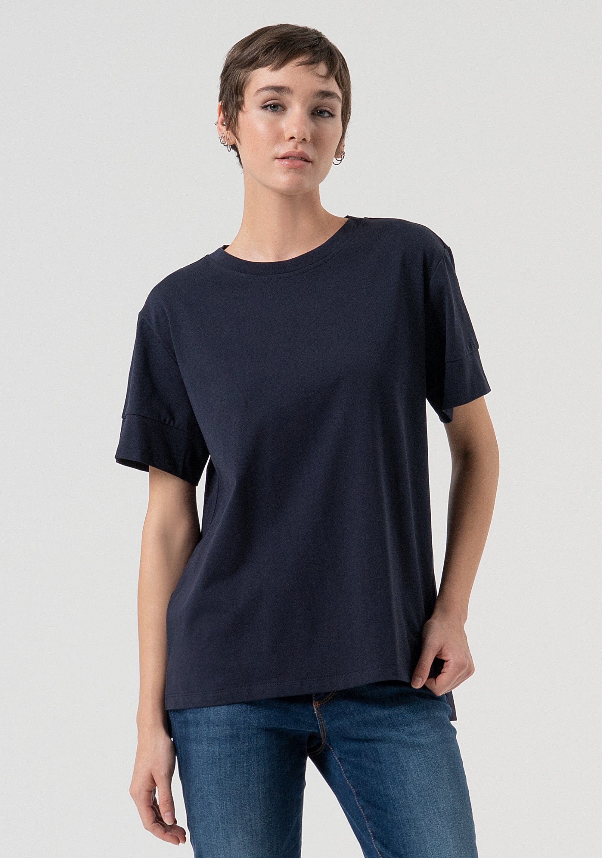 T-shirt loose fit made in cotton Fracomina FP25WT3057J40101-117-1