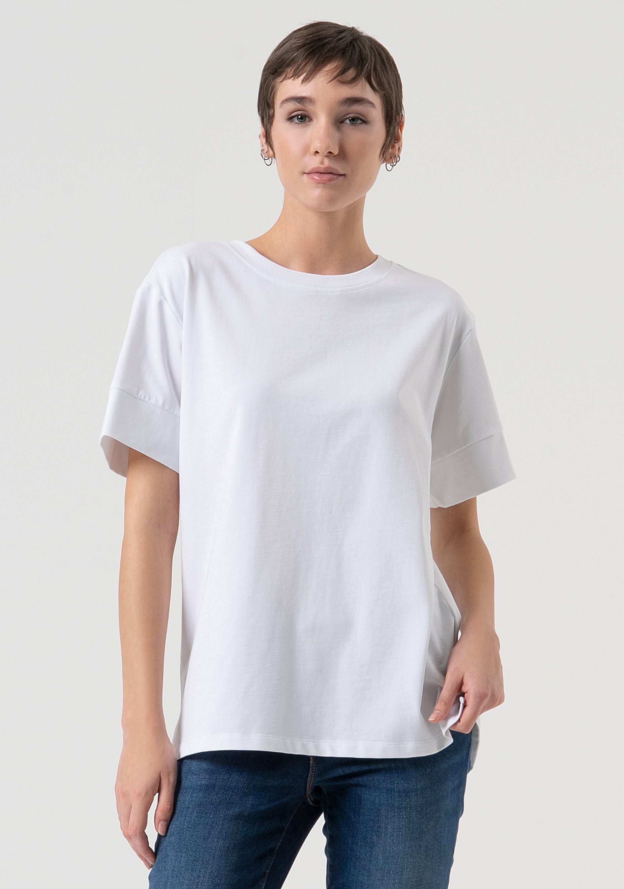 T-shirt loose fit made in cotton Fracomina FP25WT3057J40101-278-1