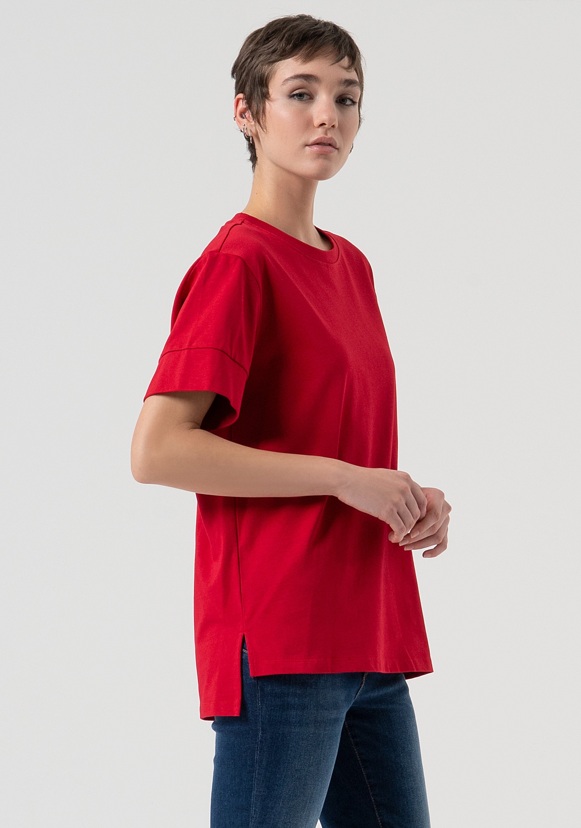 T-shirt loose fit made in cotton Fracomina FP25WT3057J40101-T51-2