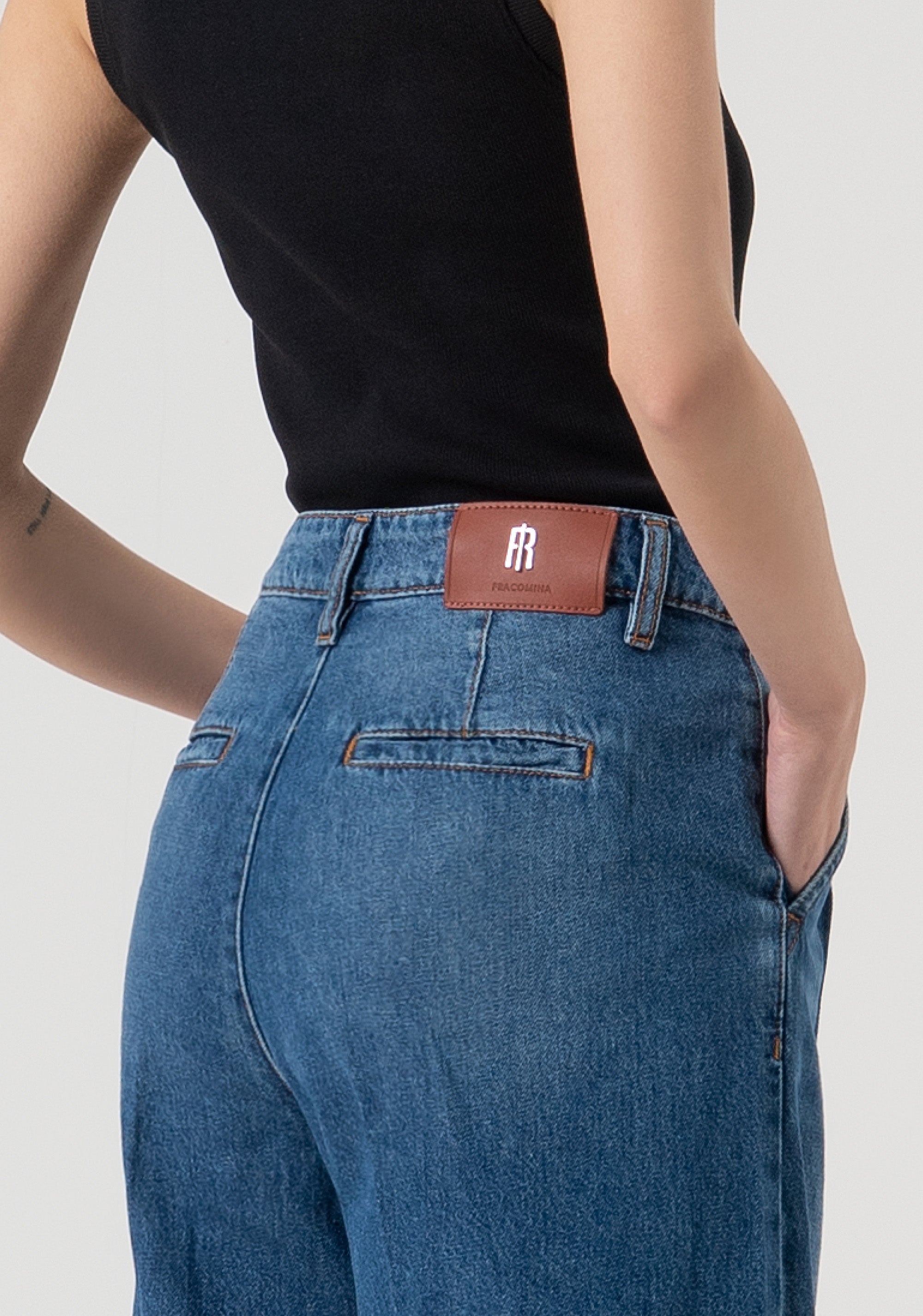 Jeans flare made in denim with stone wash Fracomina FP25WV3016D41993-349-4