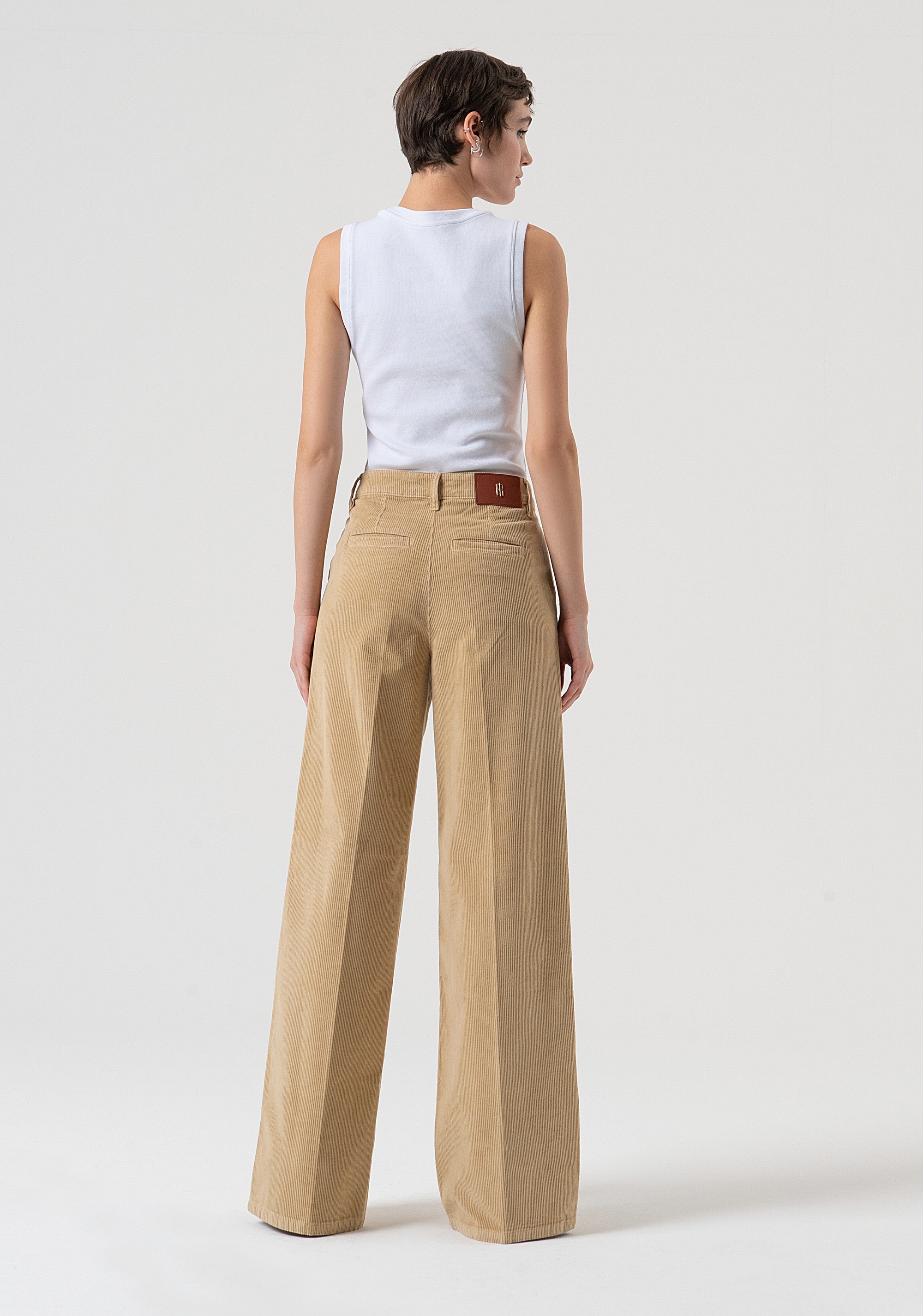 Palazzo pant made in velvet Fracomina FP25WV3016W56701-L20-4