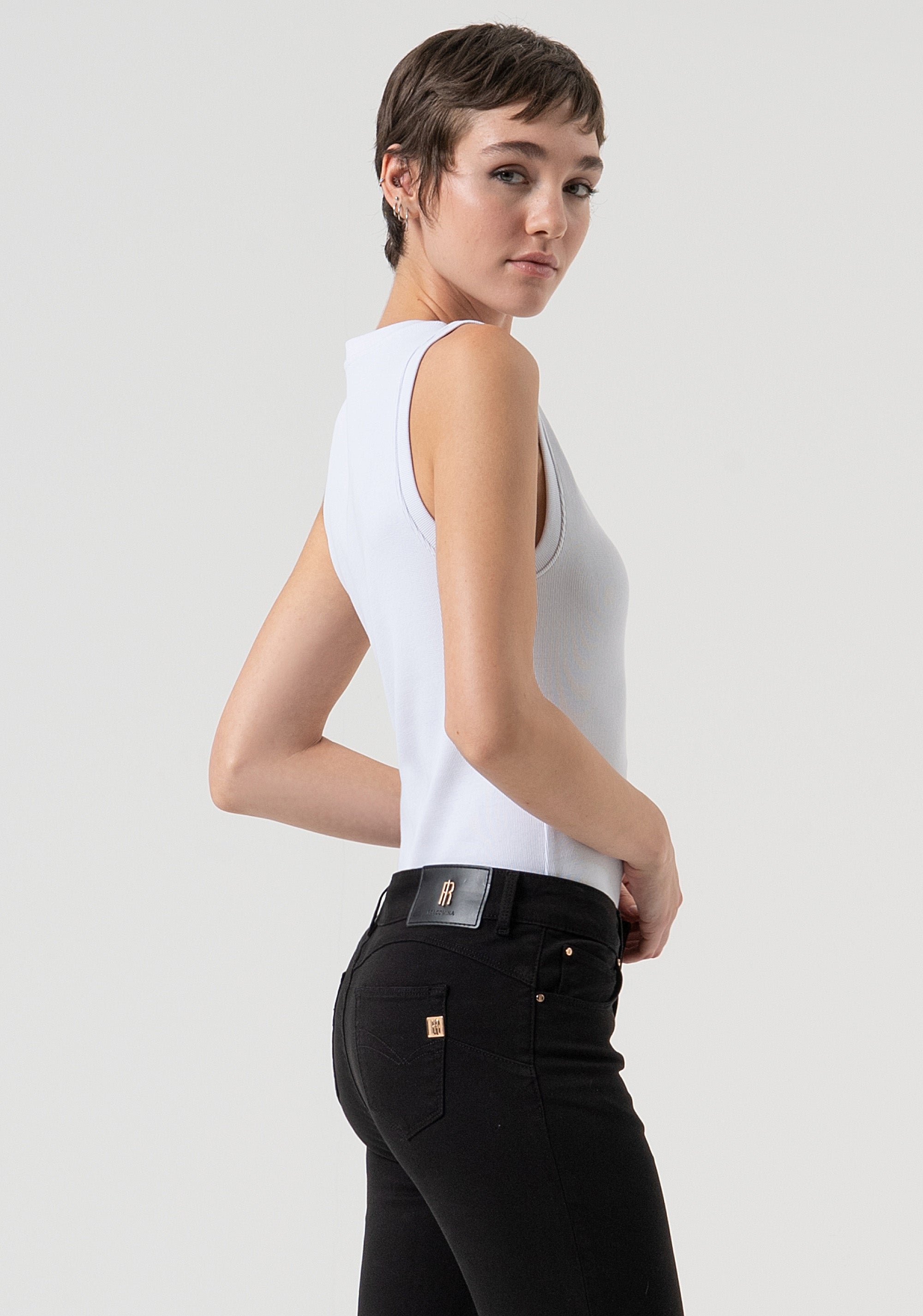 Jeans slim fit with push-up effect made in satin Fracomina FP25WV8000W72001-053-3