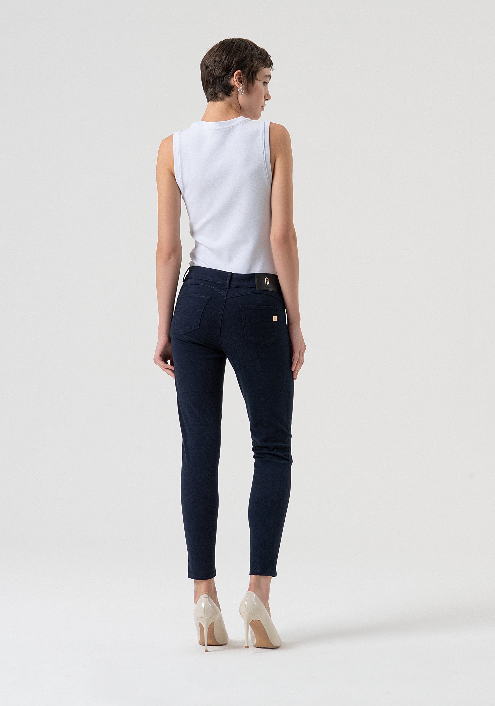 Jeans slim fit with push-up effect made in satin Fracomina FP25WV8000W72001-117-3
