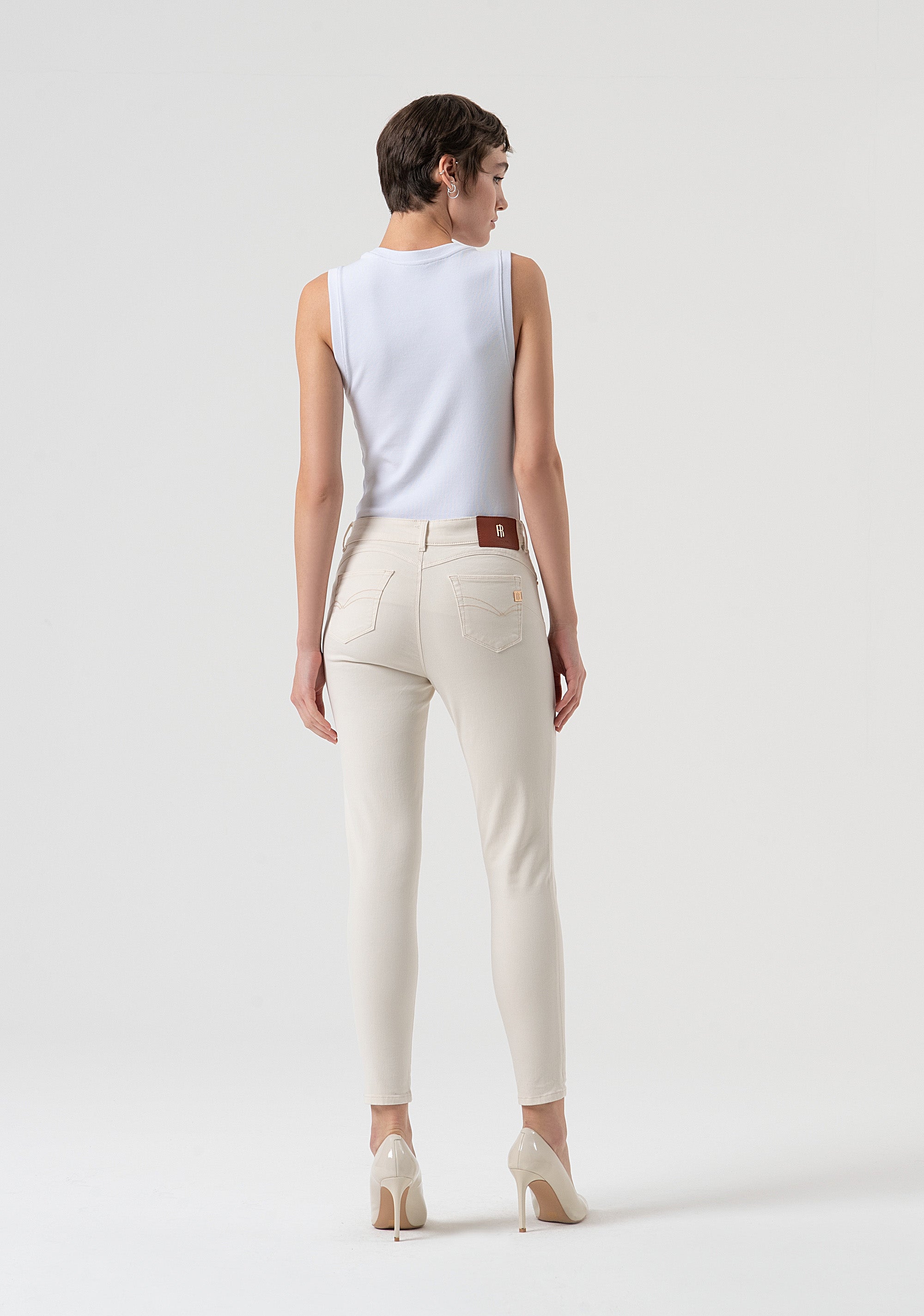 Jeans slim fit with push-up effect made in satin Fracomina FP25WV8000W72001-508-4
