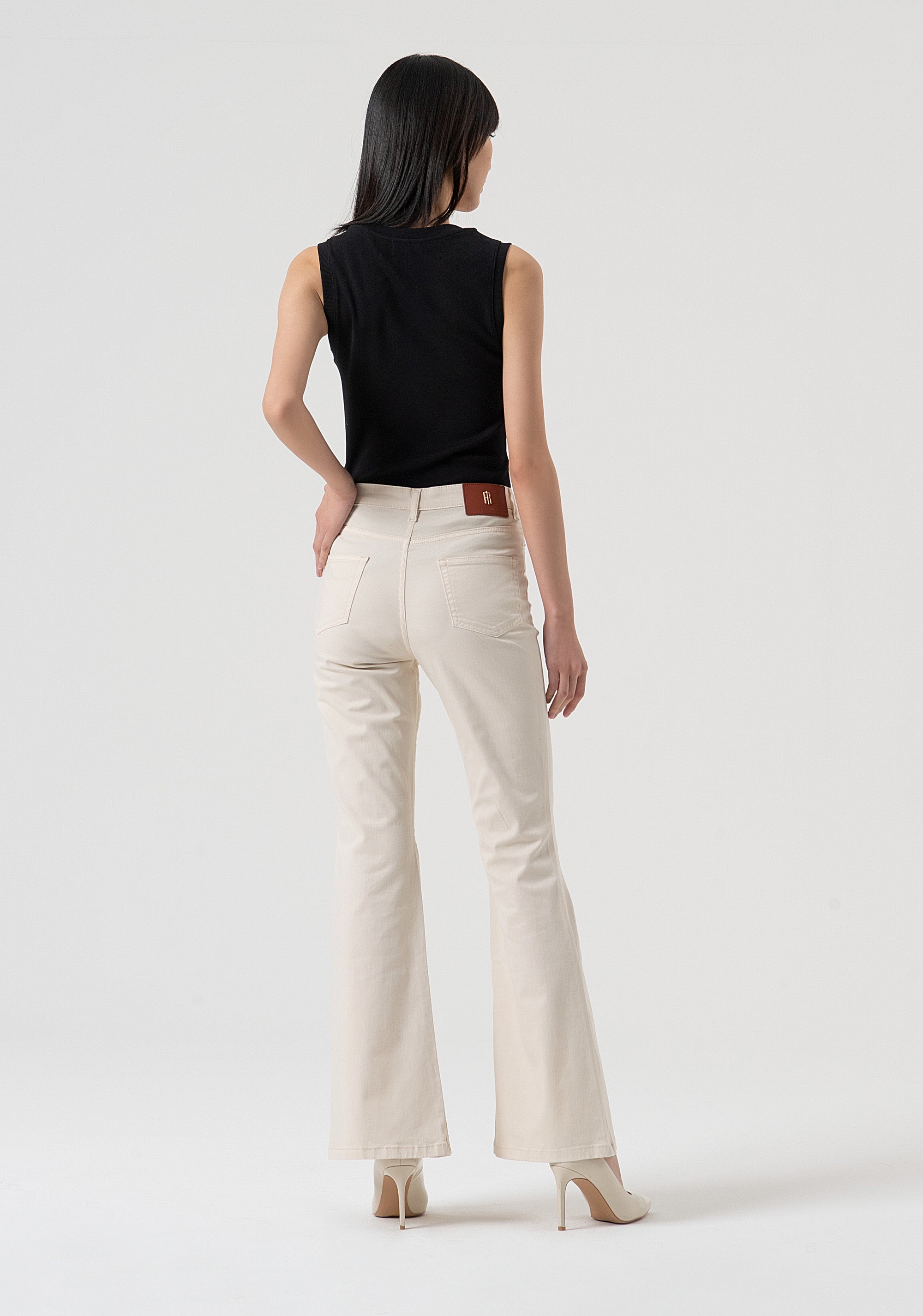 Jeans bootcut made in satin Fracomina FP25WVA012W72001-508-4