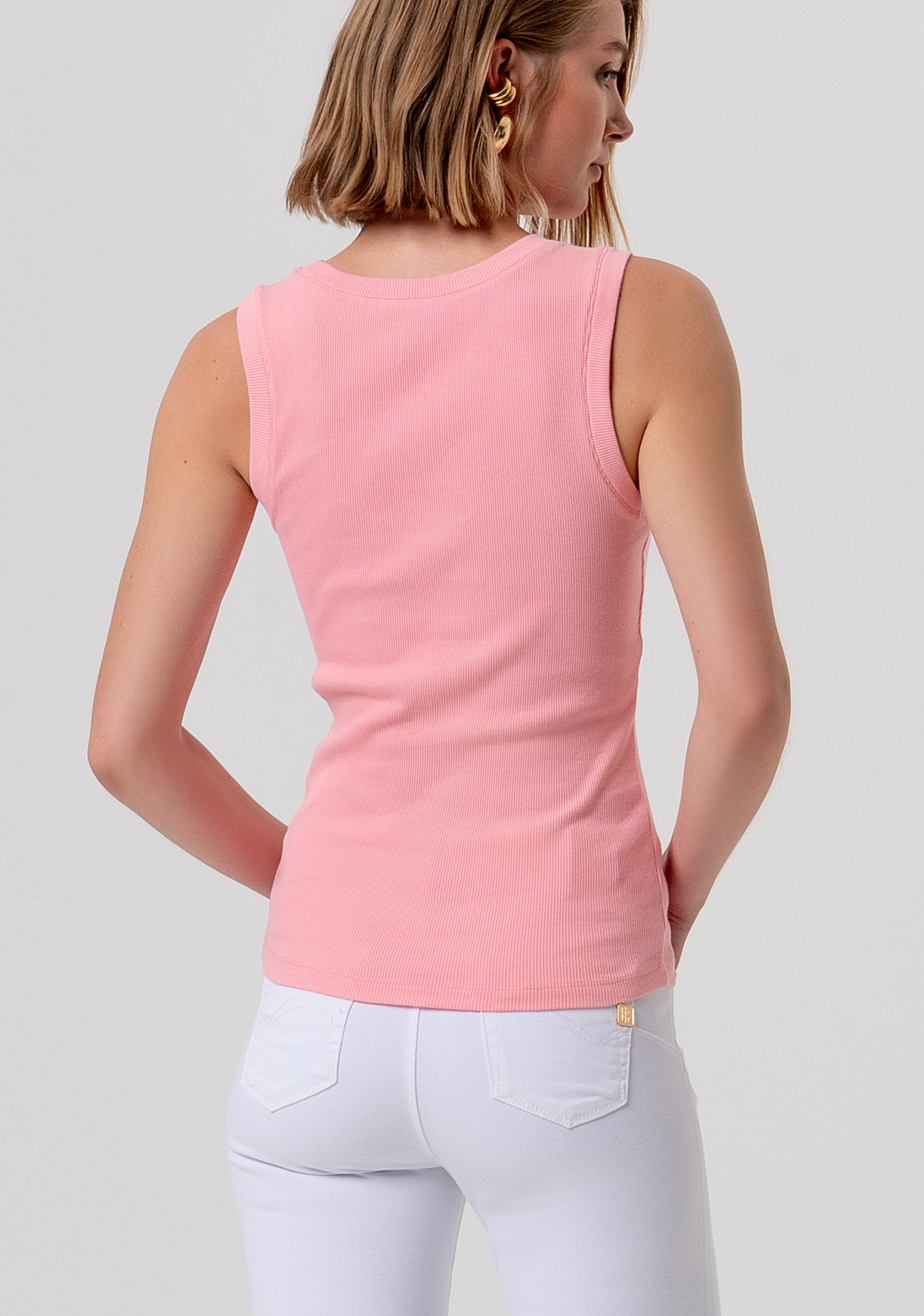 Tank top tight fit with ribs Fracomina FP26ST2001J40101-107-3
