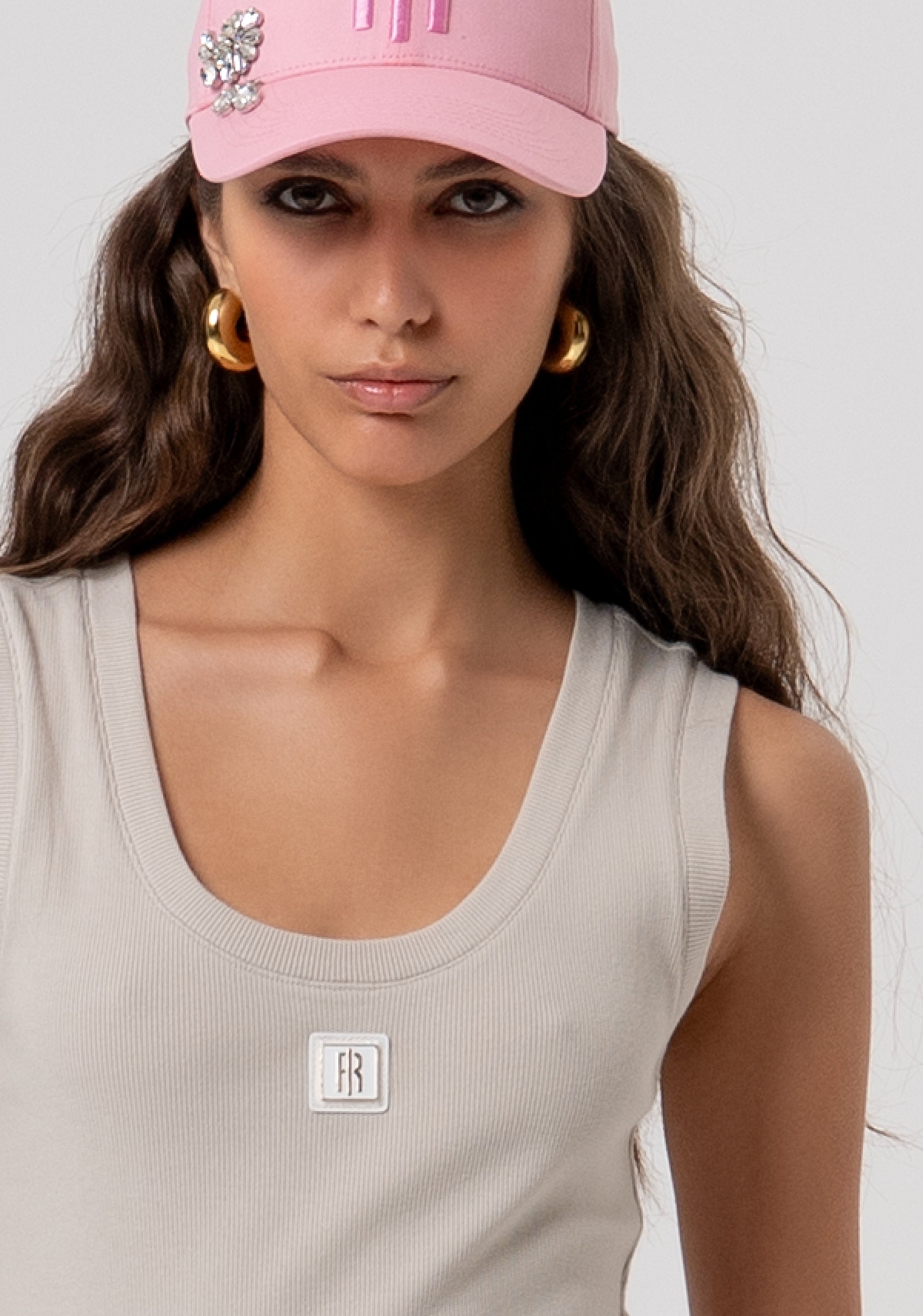 Tank top tight fit with ribs Fracomina FP26ST2001J40101-251-2