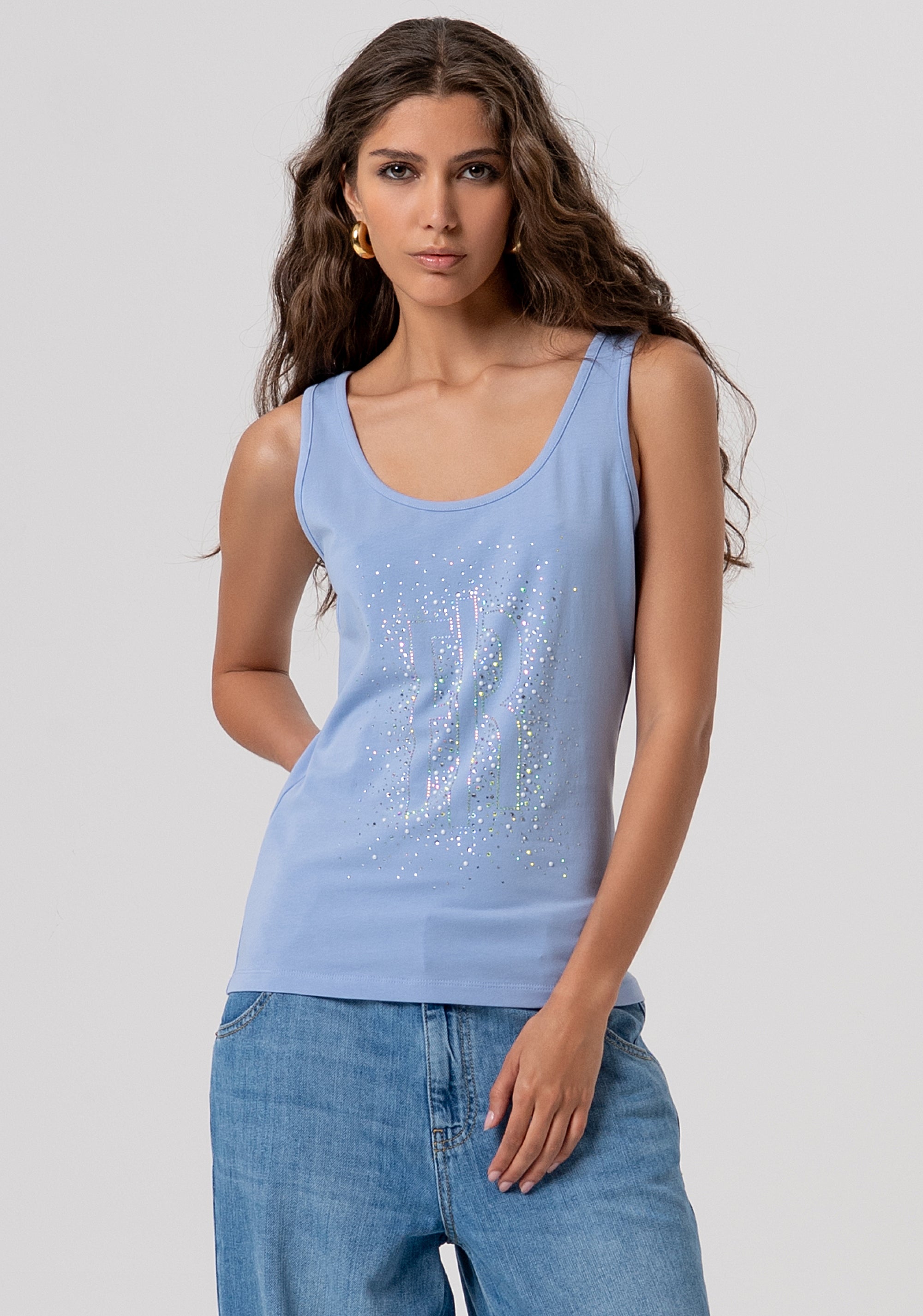 Tank top made in cotton jersey Fracomina FP26ST2010J401N5-175-1