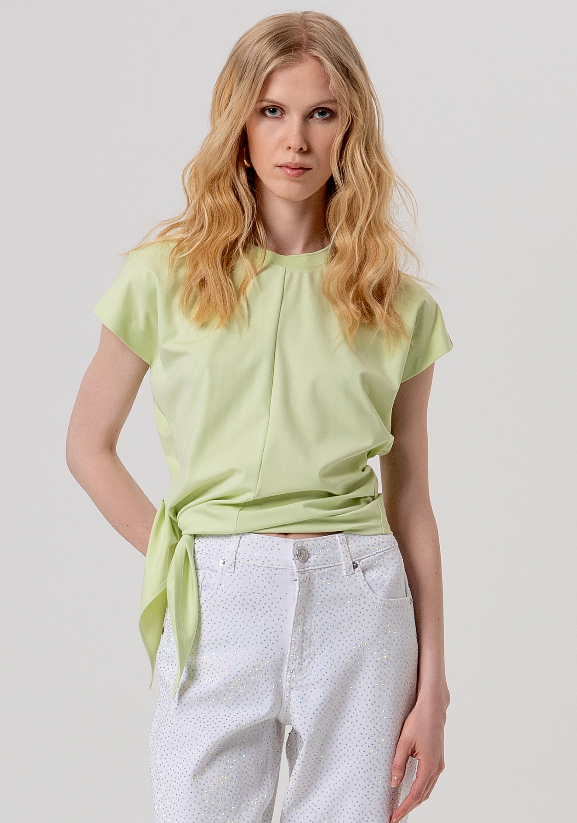 T-shirt cropped made in jersey Fracomina FP26ST3018J43301-T99-1