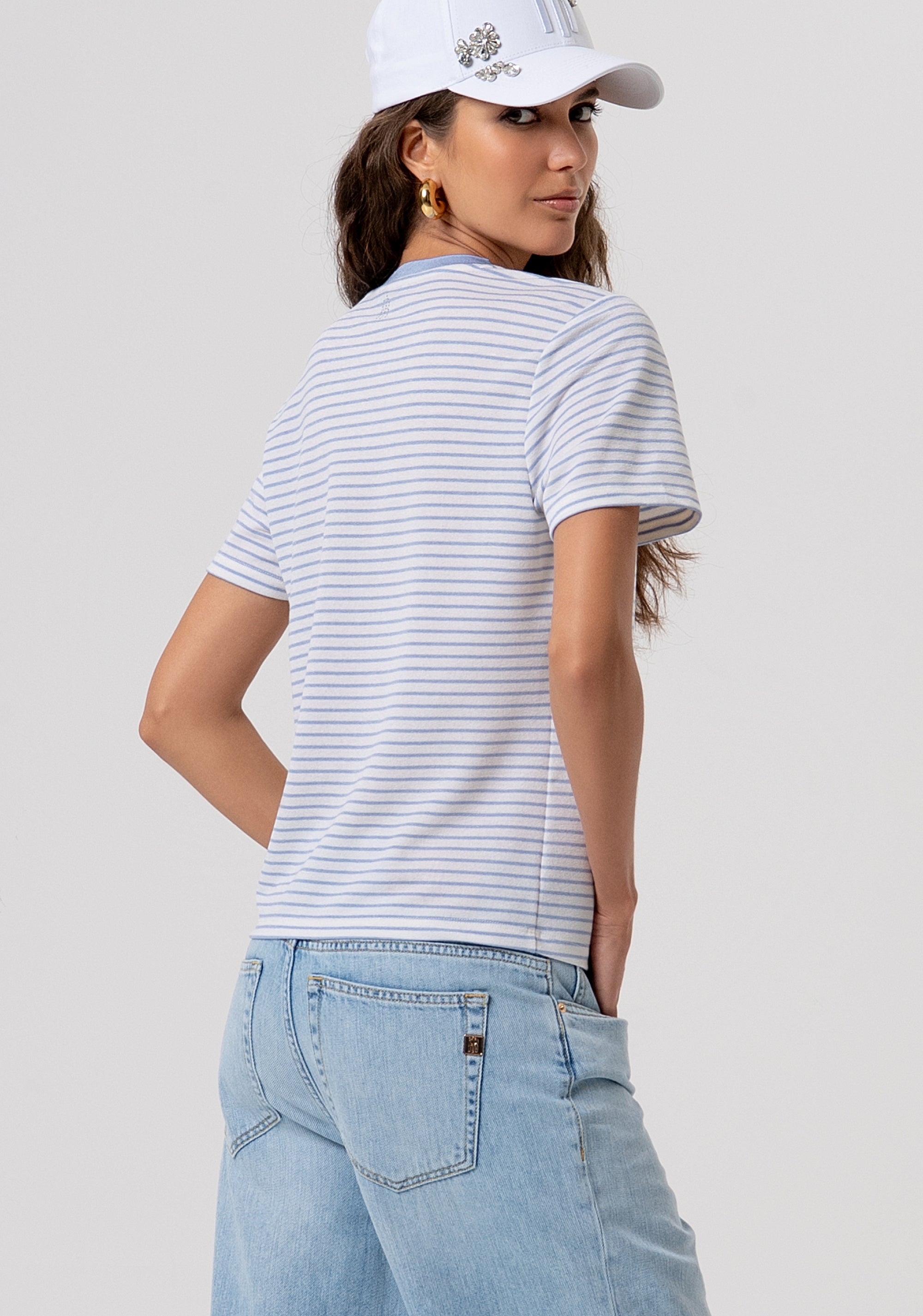 T-shirt regular fit with stripes Fracomina FP26ST3024J490N8-I24-3