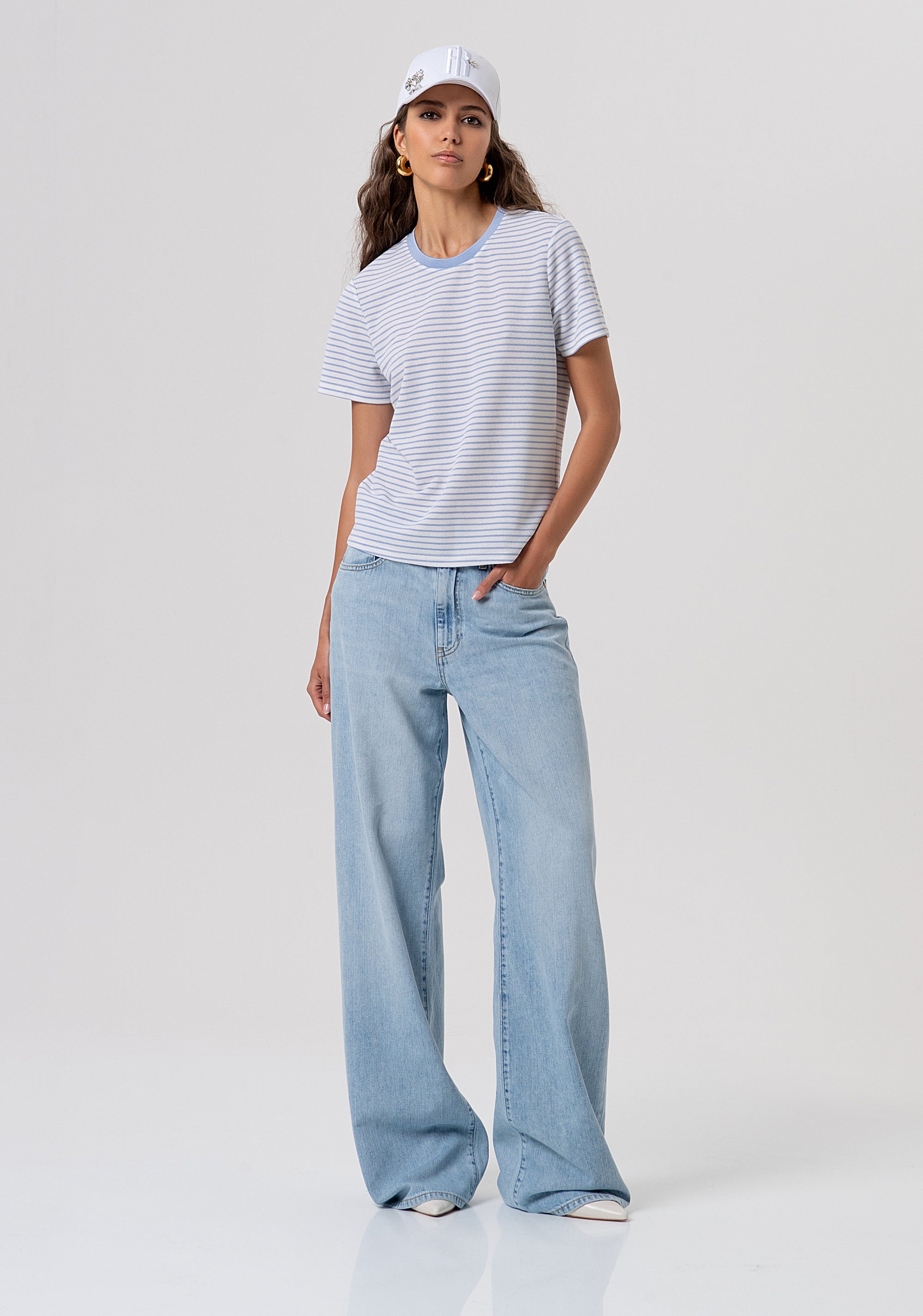 T-shirt regular fit with stripes Fracomina FP26ST3024J490N8-I24-4