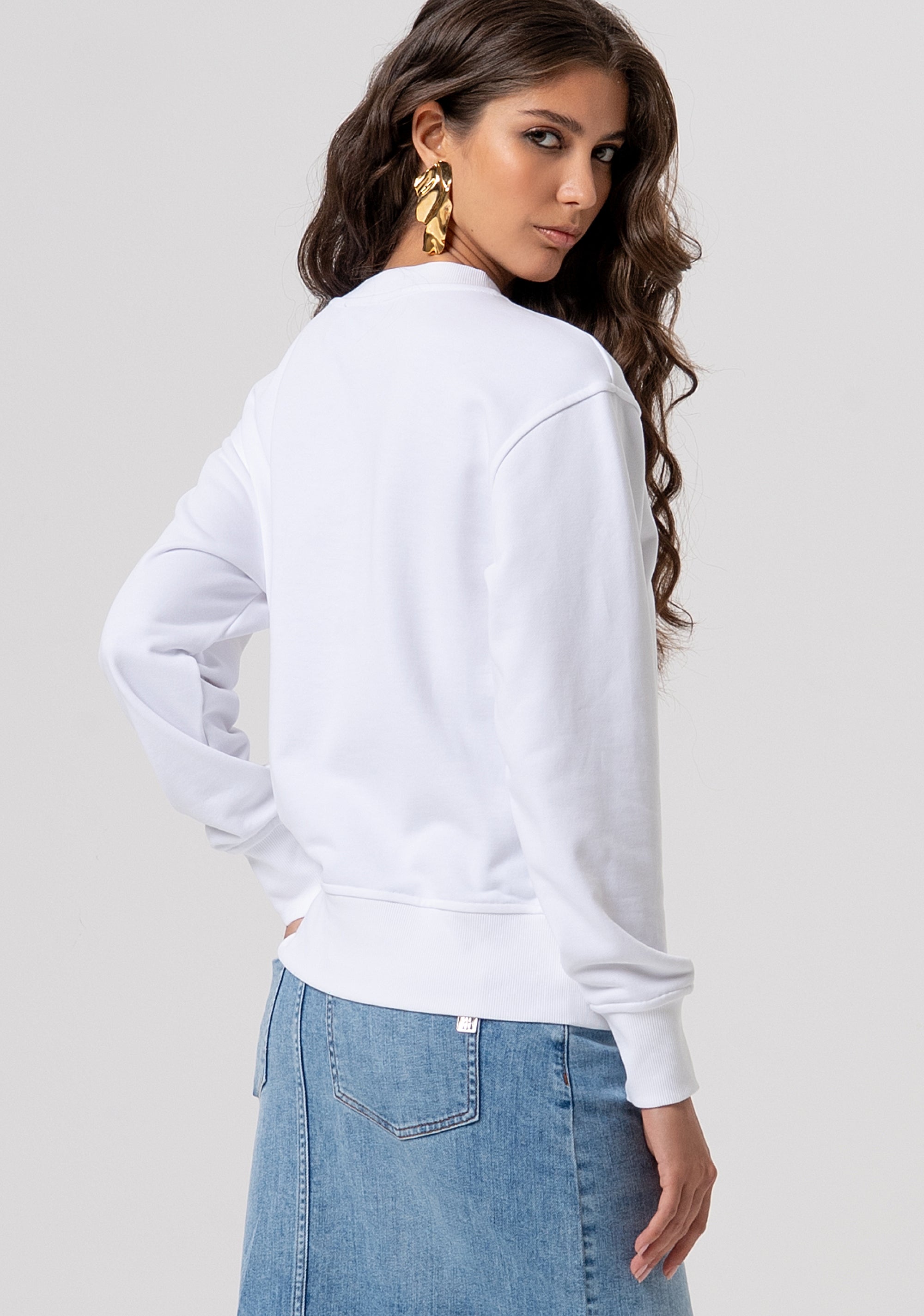 Sweater regular fit with logo with strasses Fracomina FP26ST9007F40901-278-3