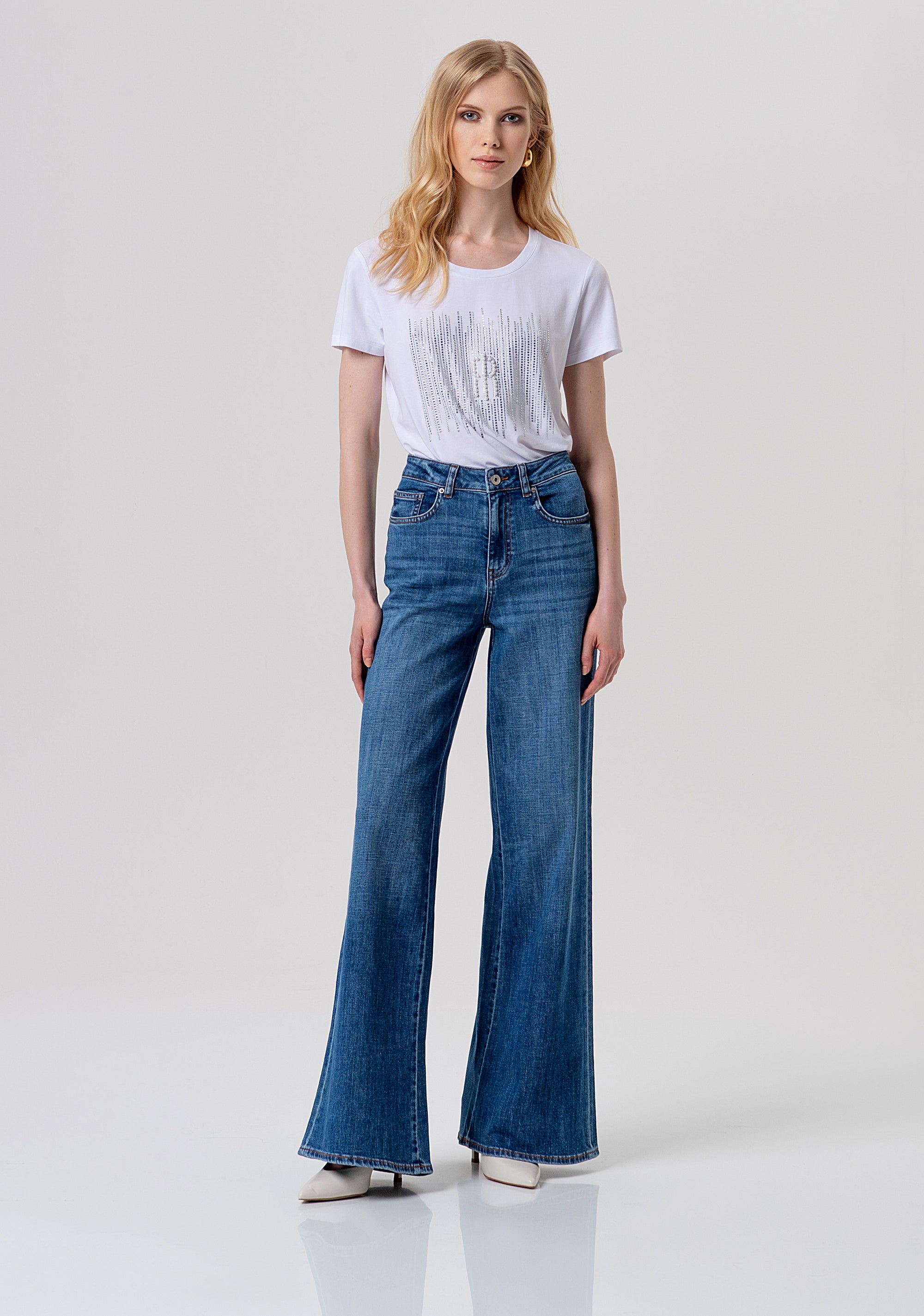 Jeans flare with middle wash Fracomina FP26SV3015D45093-349-1