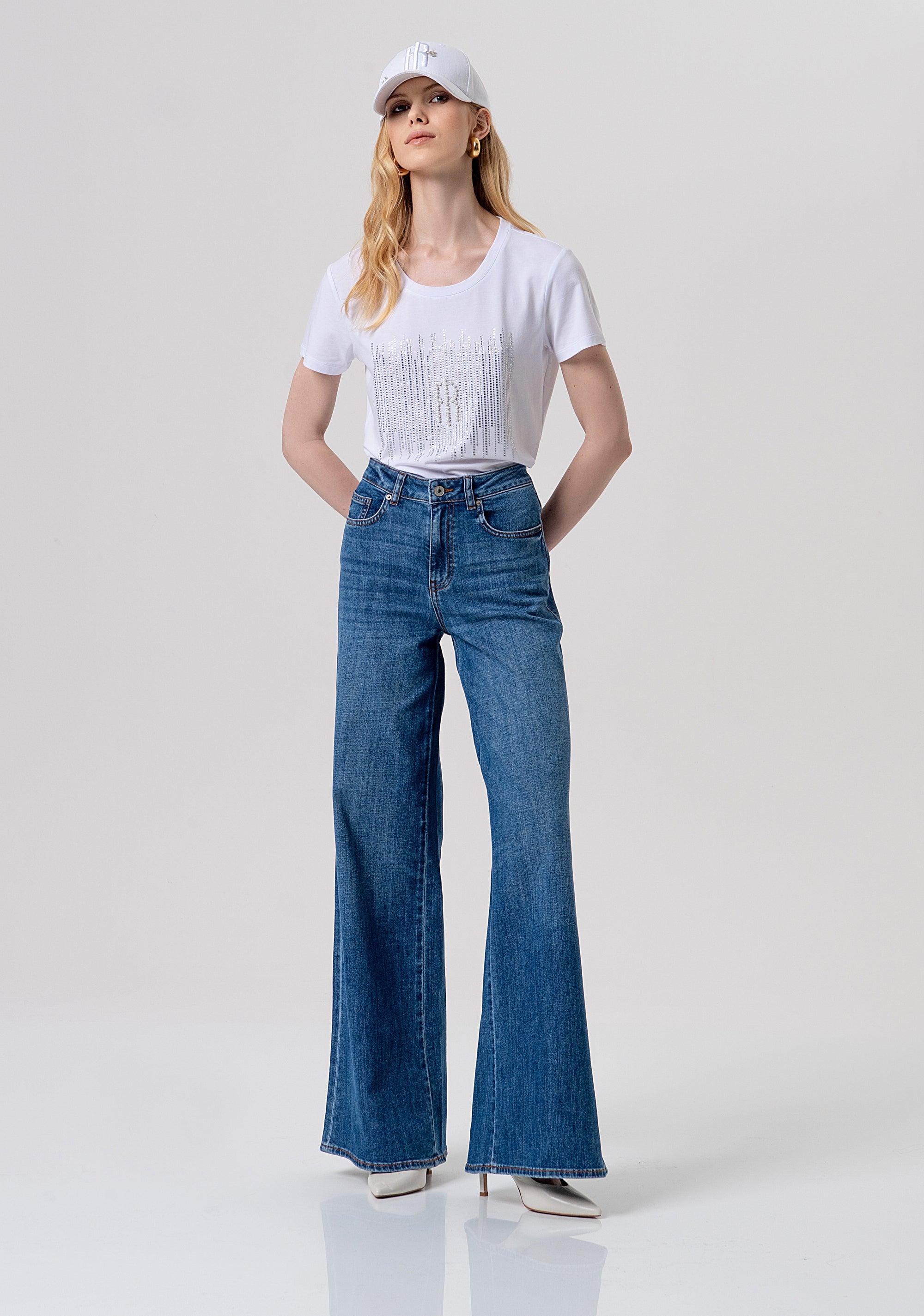 Jeans flare with middle wash Fracomina FP26SV3015D45093-349-4
