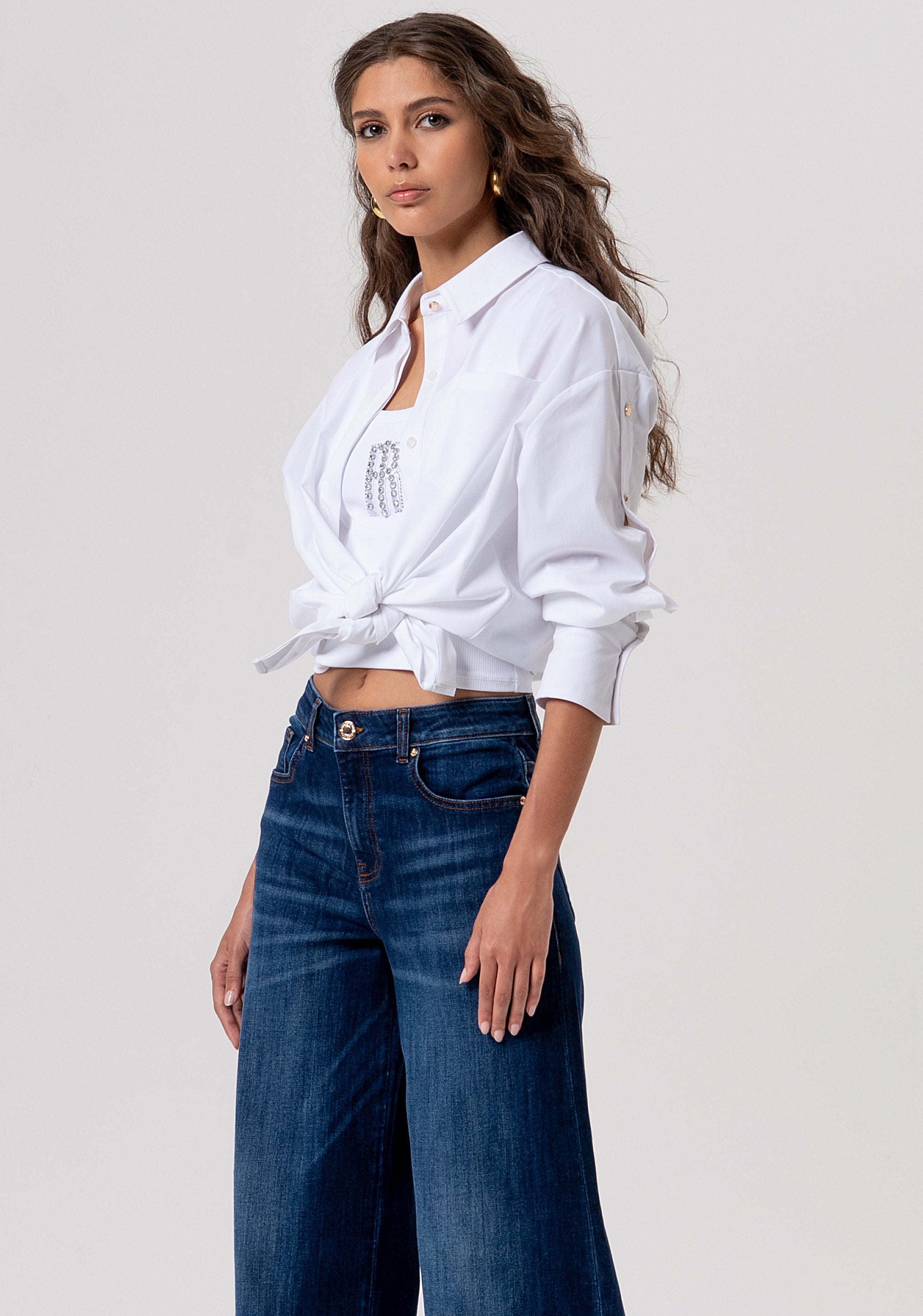 Jeans flare with middle wash Fracomina FP26SV3015D46401-117-2